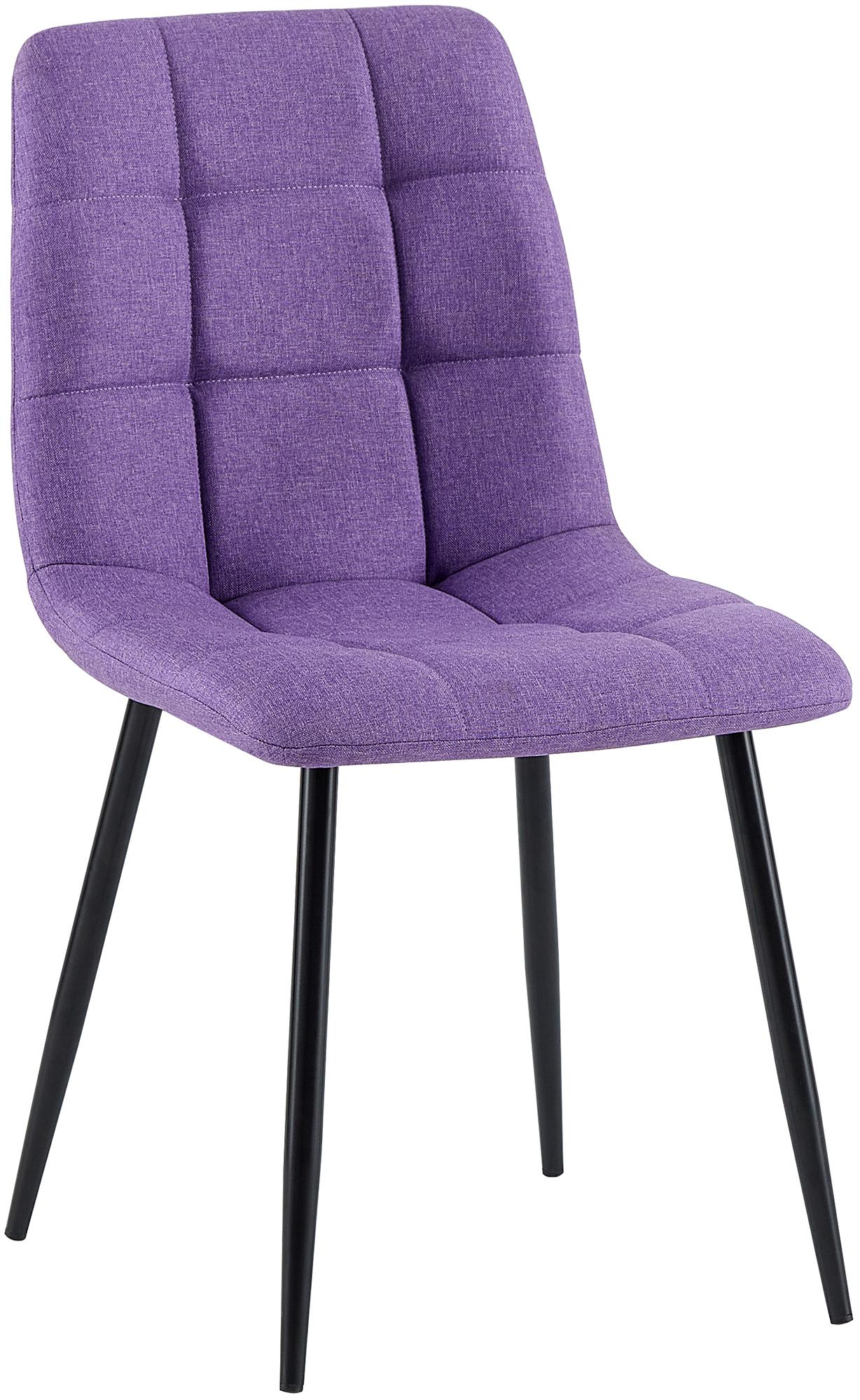 CLP Esszimmerstuhl gepolstert Antibes, K&uuml;chenstuhl Stoffbezug mit R&uuml;ckenlehne und schwarzem Metallgestell, Polsterstuhl bis 150 kg belastbar 