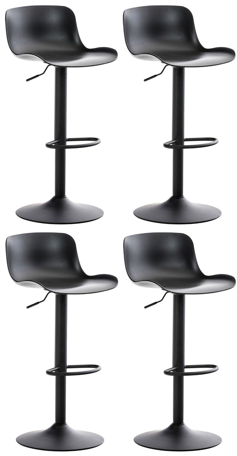 CLP 4er Set Barhocker Almada Farbe: schwarz