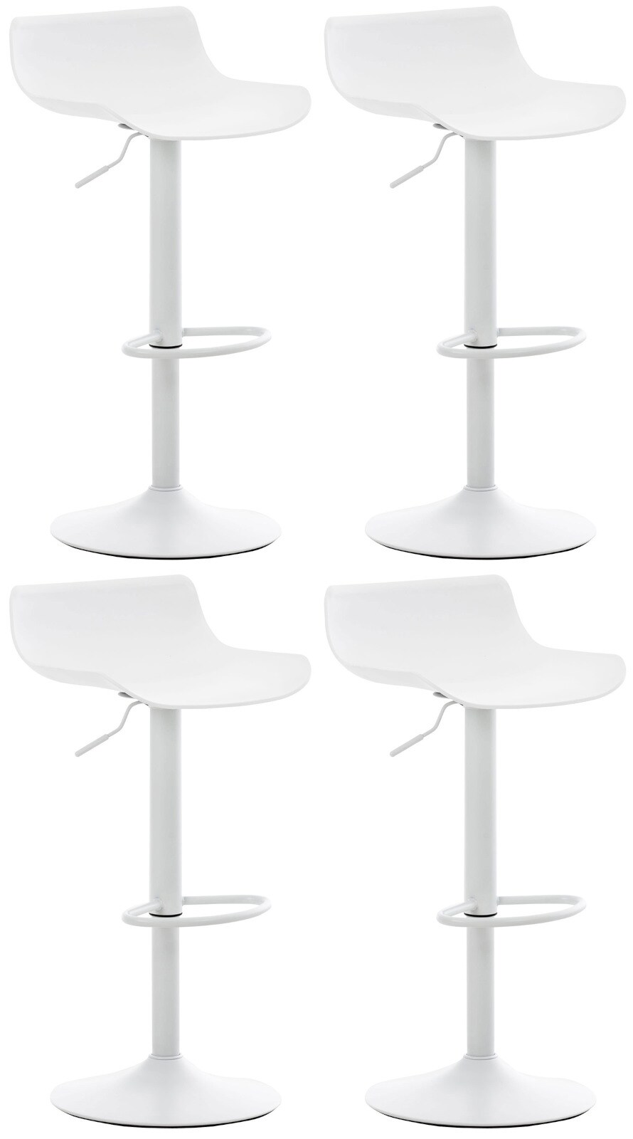 CLP 4er Set Barhocker Aveiro Farbe: weiß