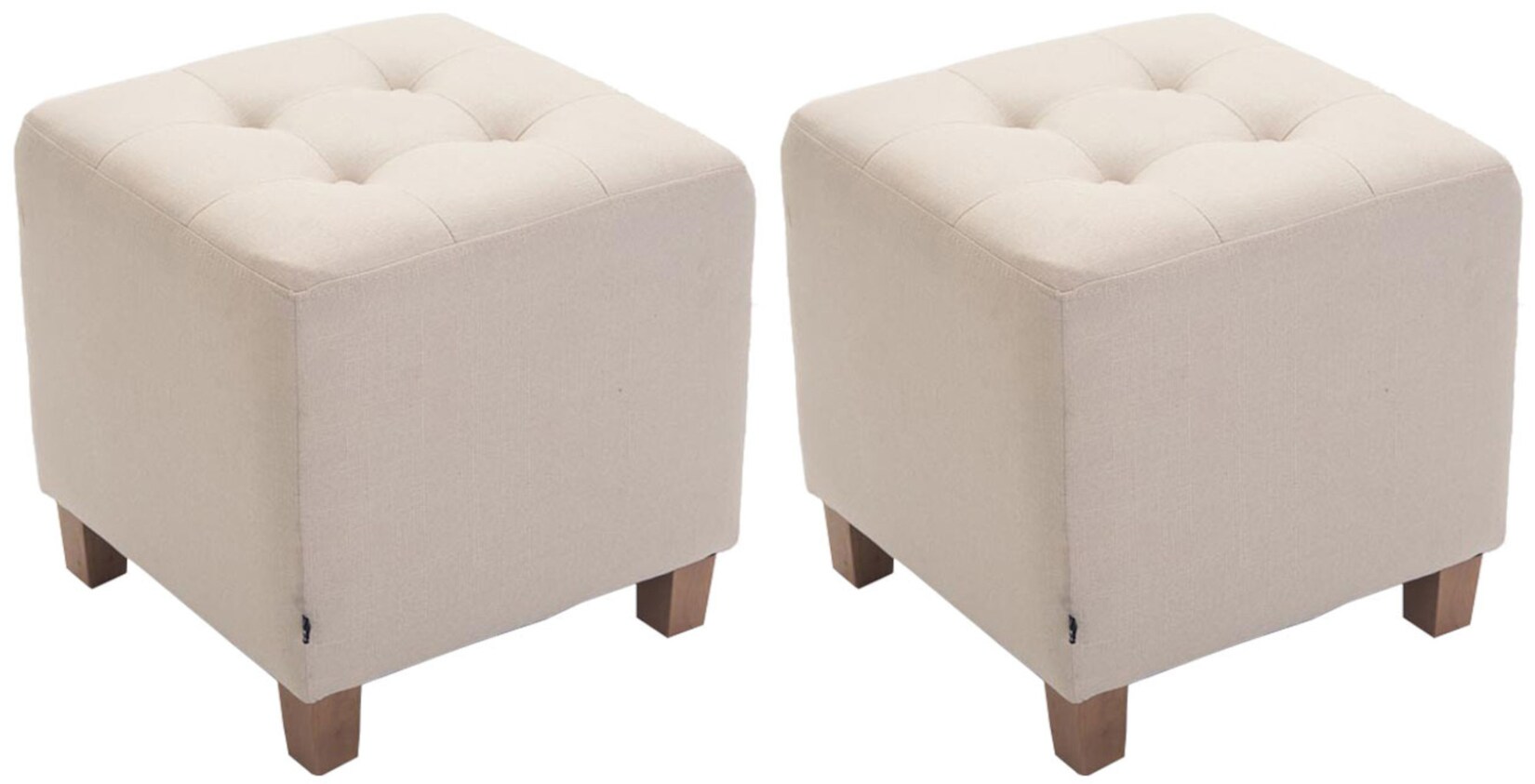 CLP 2er Set Sitzhocker Pharao, antik-hell Farbe: creme