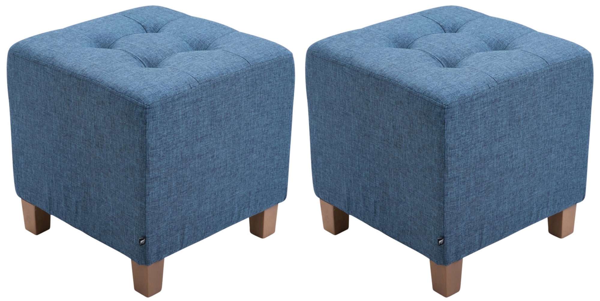 CLP 2er Set Sitzhocker Pharao, antik-hell - Farbe: blau 