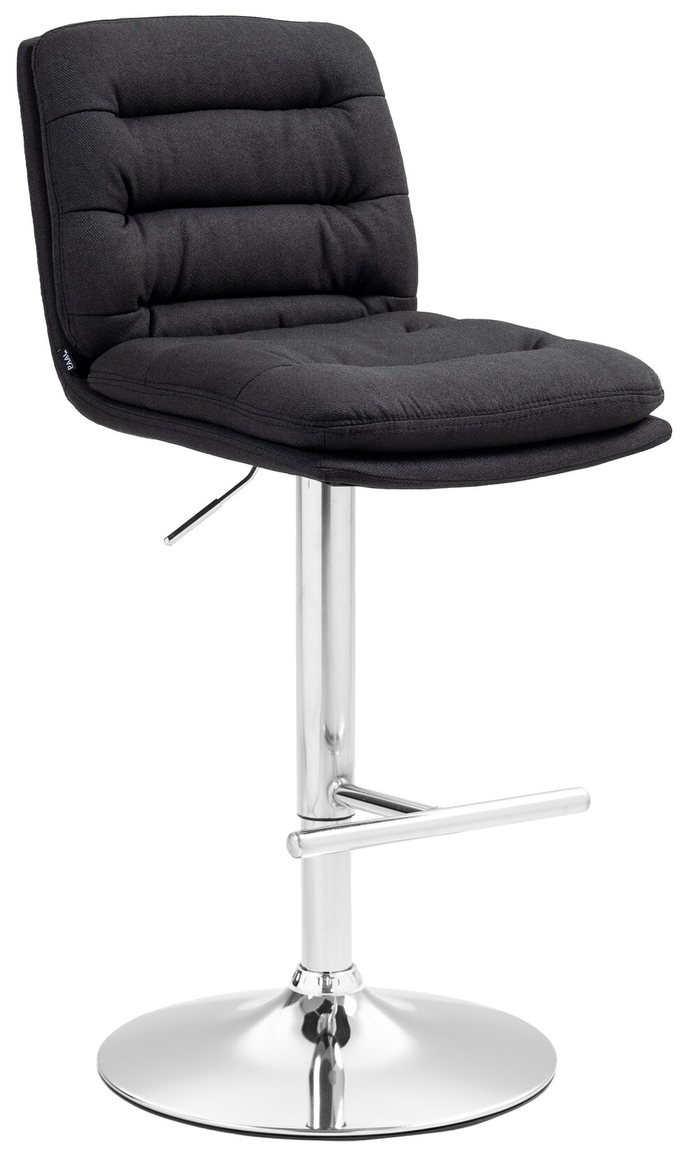 CLP Barhocker Damar Stoff chrom Farbe: schwarz, Gestell Farbe: chrom