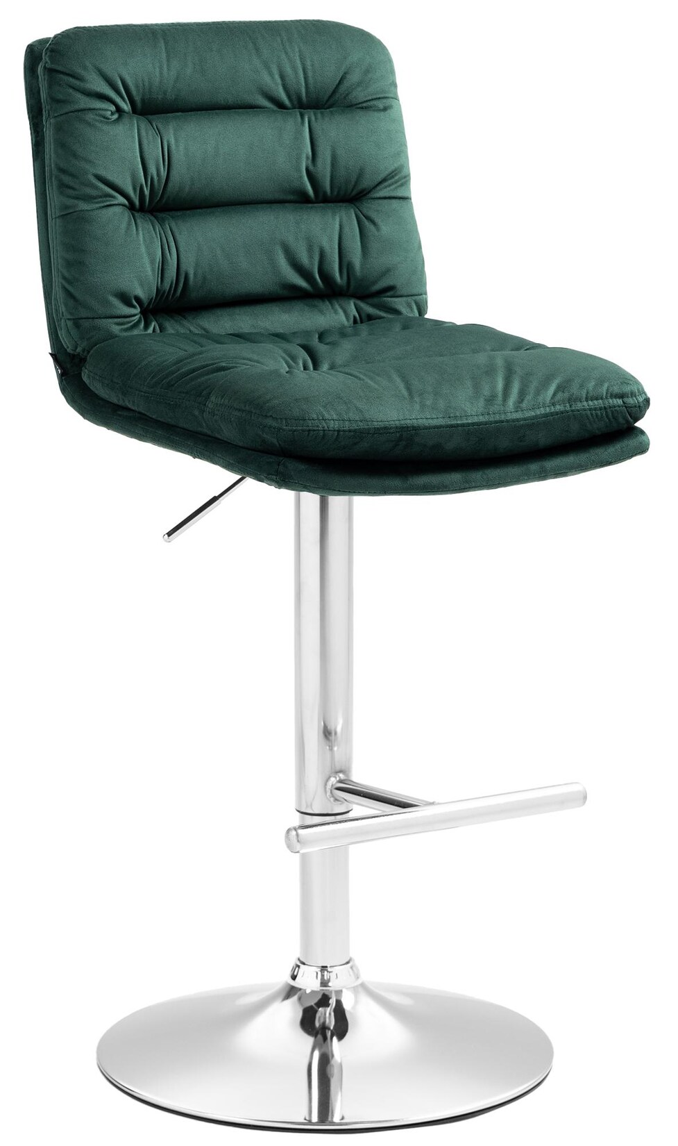 CLP Barhocker Damar Samt chrom Farbe: grün, Gestell Farbe: chrom