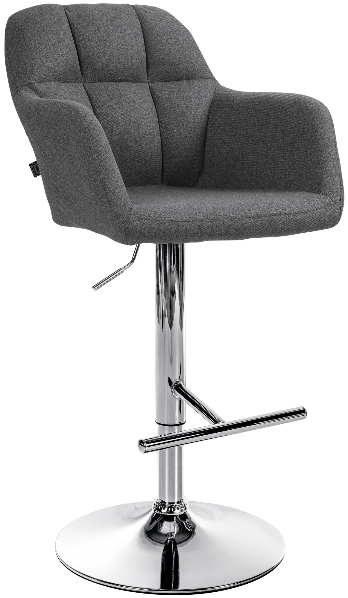 CLP Barhocker Natoma Stoff I 360&deg; Drehbar, Metallgestell H&ouml;henverstellbar Mit Fu&szlig;st&uuml;tze I Thekenhocker F&uuml;r Bar Mit Gepolsterte Sitzfl&auml;che 