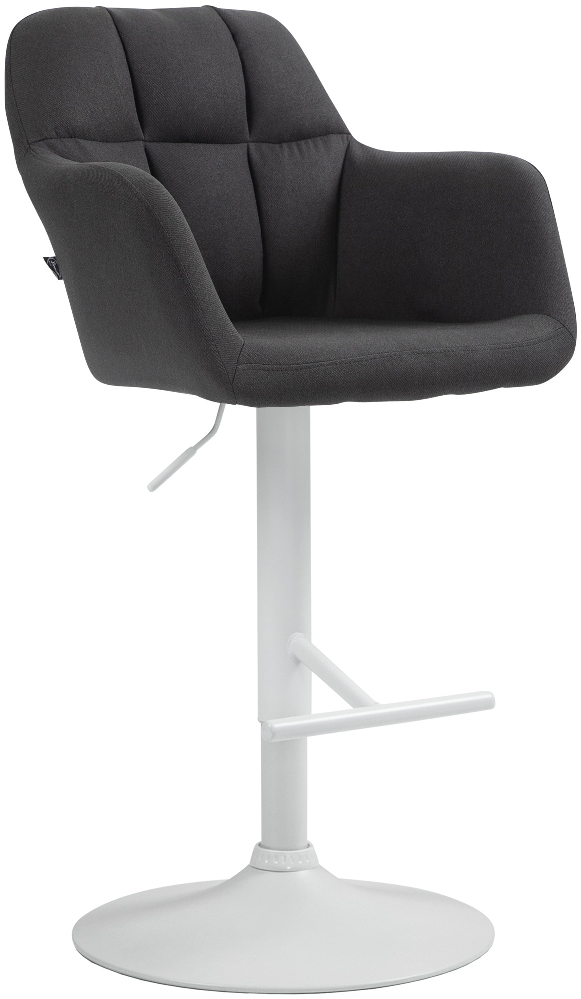 CLP Barhocker Natoma Stoff I 360&deg; Drehbar, Metallgestell H&ouml;henverstellbar Mit Fu&szlig;st&uuml;tze I Thekenhocker F&uuml;r Bar Mit Gepolsterte Sitzfl&auml;che 