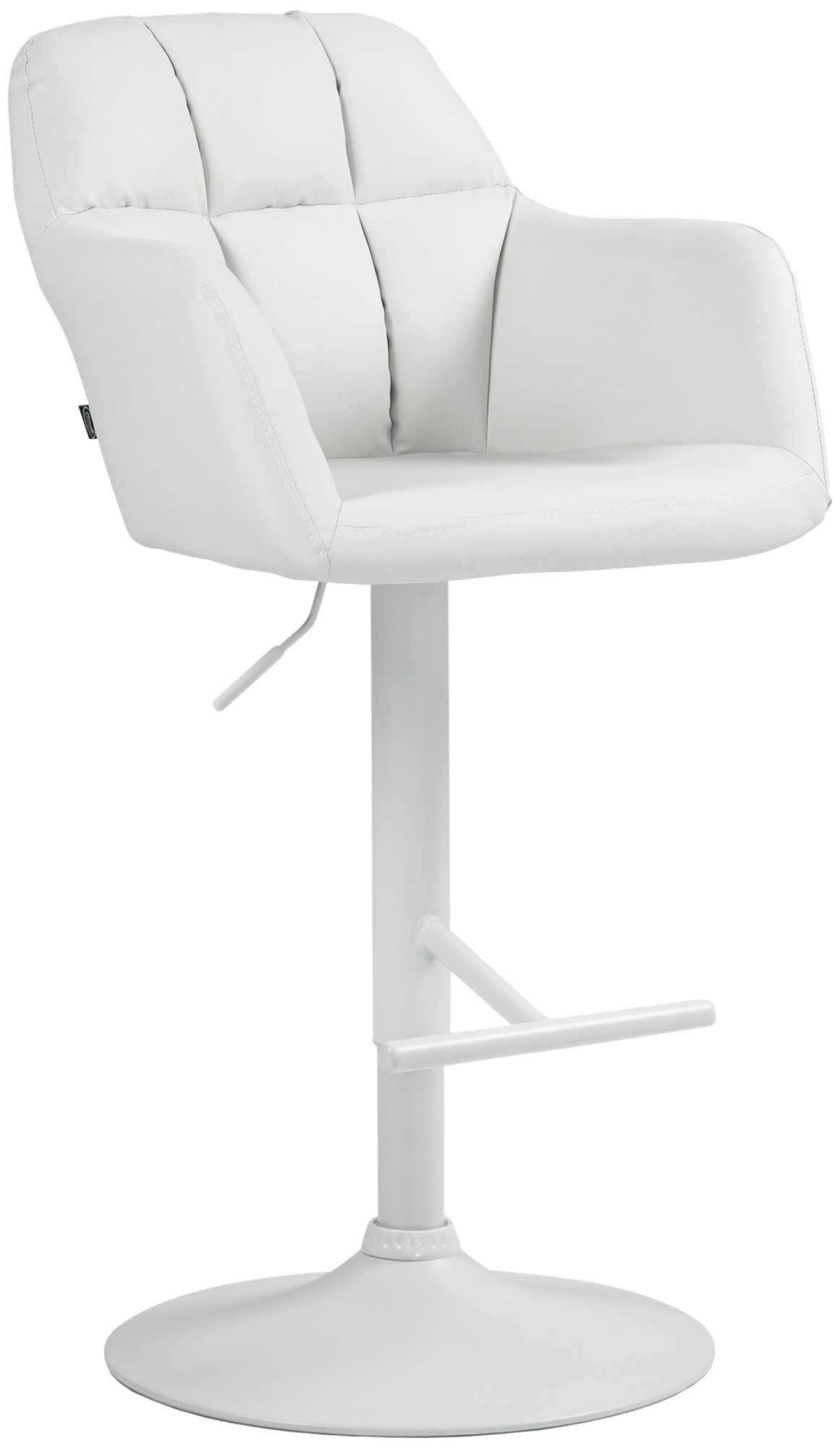CLP Barhocker Natoma Kunstleder I 360&deg; Drehbar, Metallgestell H&ouml;henverstellbar Mit Fu&szlig;st&uuml;tze I K&uuml;chenhocker Mit Gepolsterter Sitzfl&auml;che 