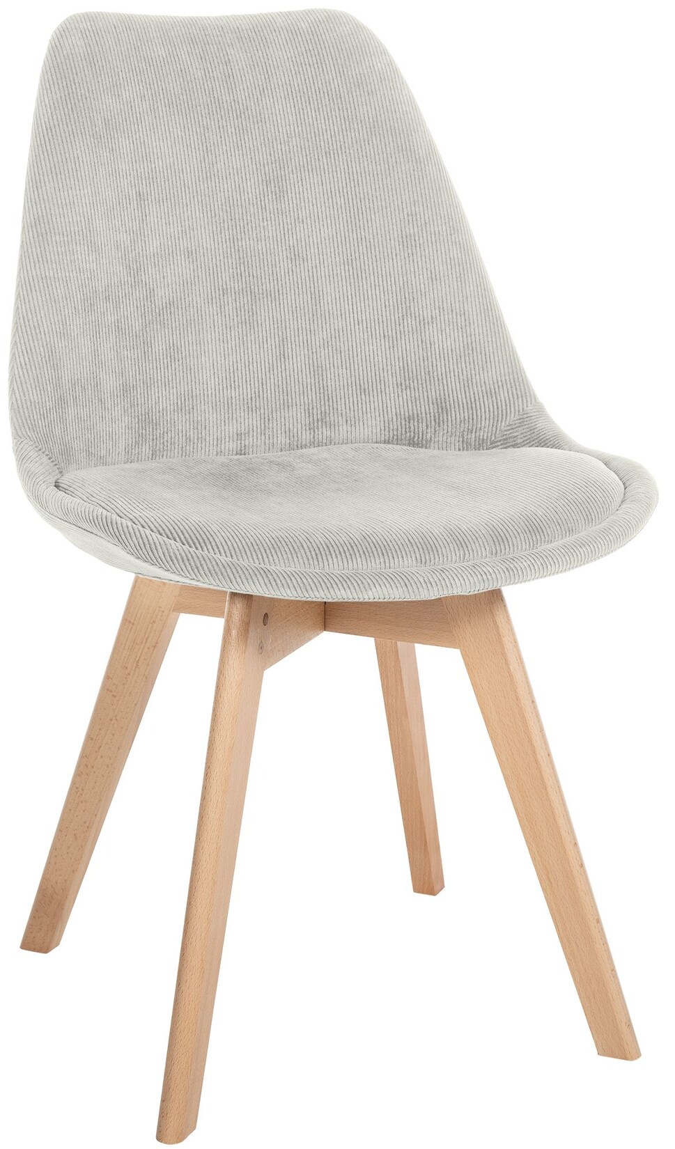 CLP Stuhl Linares Cord Farbe: hellgrau, Material: Cord