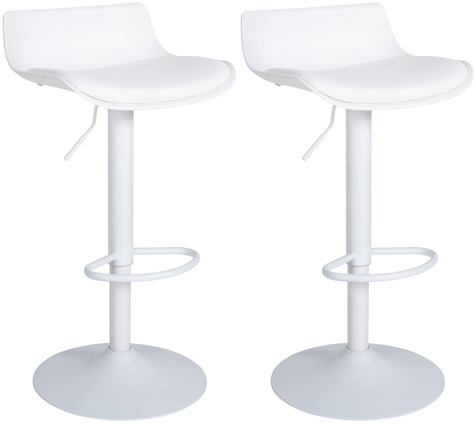 CLP 2er Set Barhocker Aveiro Kunstleder Farbe: weiß