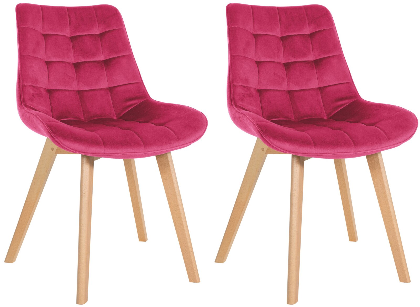 CLP 2er Set Stühle Brook Samt Farbe: rot
