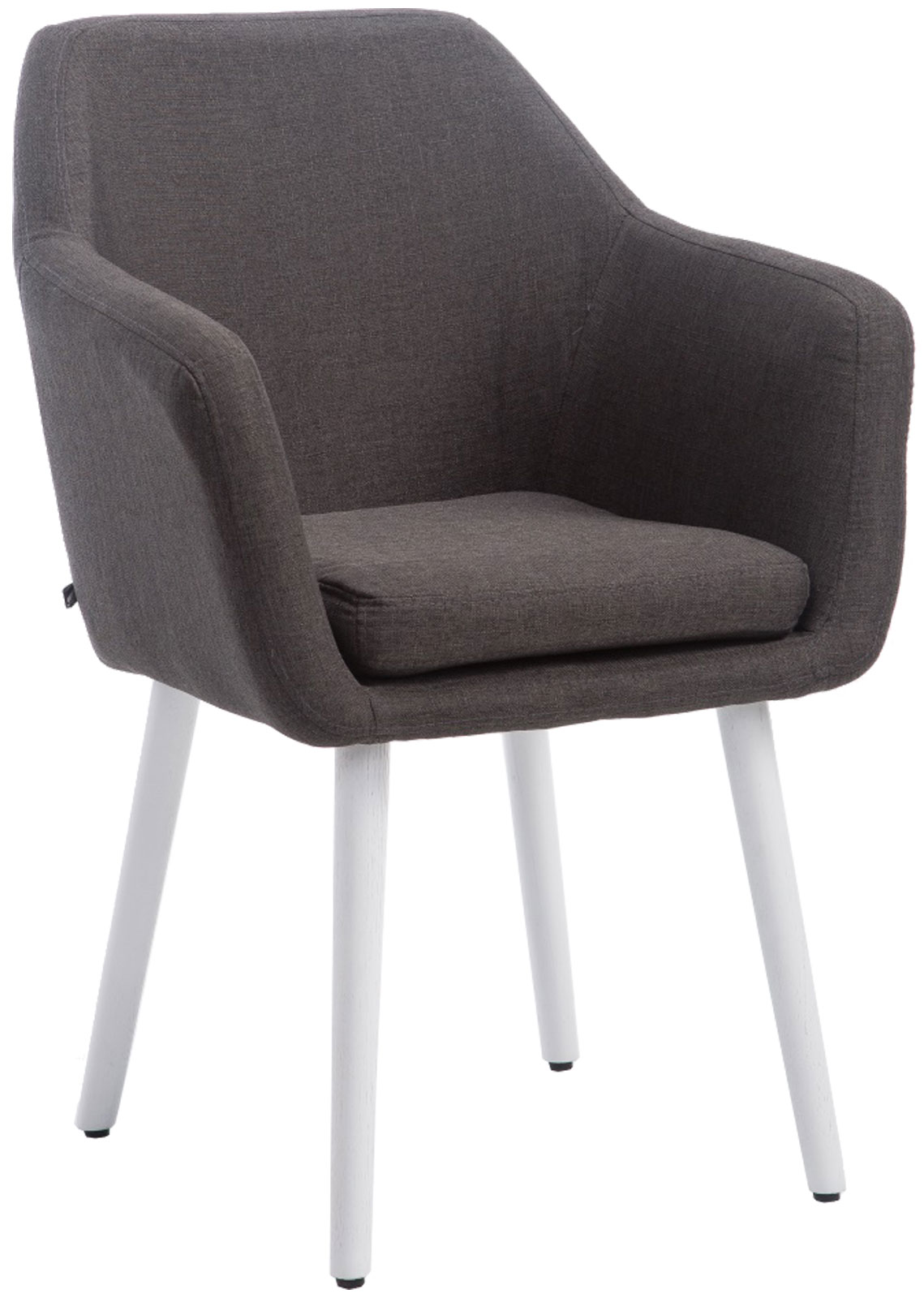 CLP Esszimmerstuhl Kuba Mit Stoffbezug I Polsterstuhl Mit Holzgestell Und Bodenschonern 