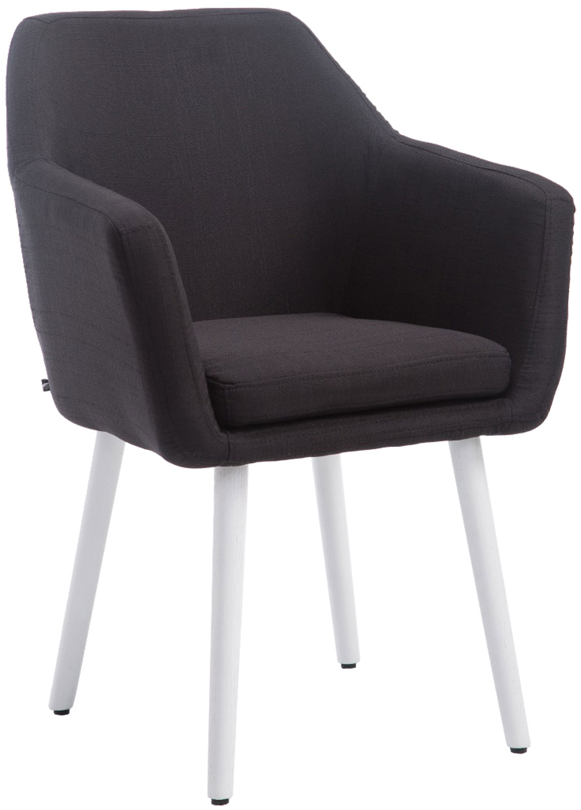 CLP Esszimmerstuhl Kuba Mit Stoffbezug I Polsterstuhl Mit Holzgestell Und Bodenschonern 