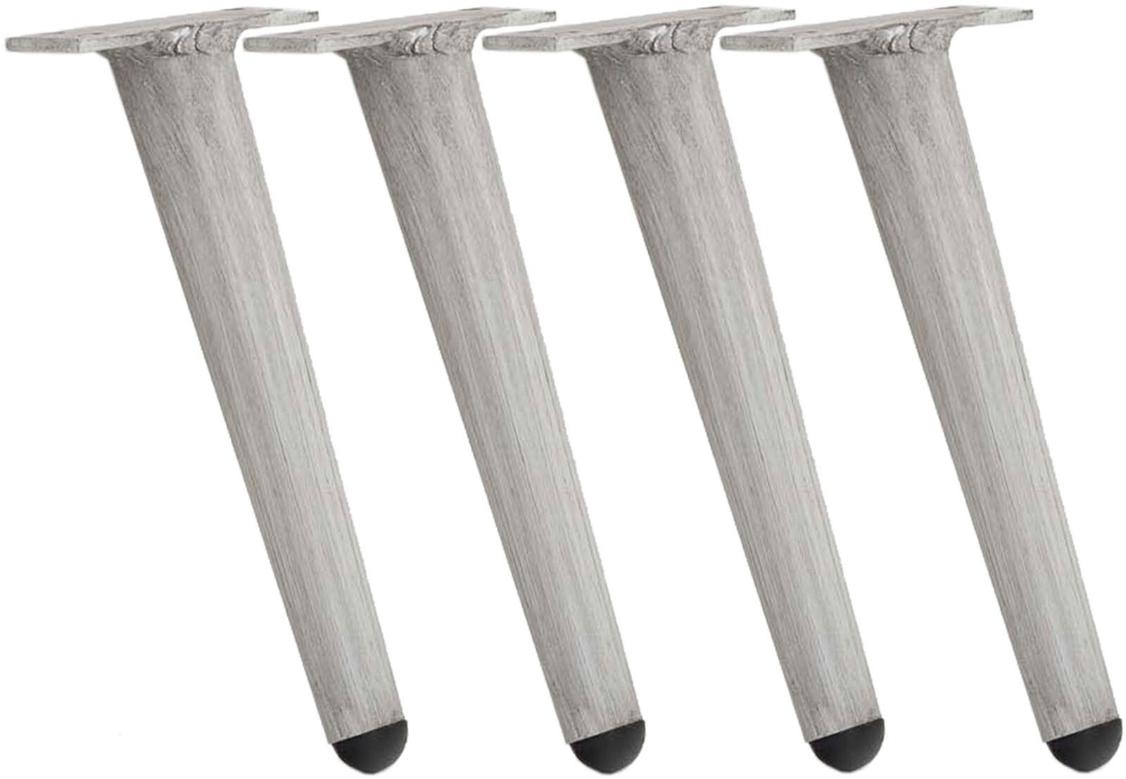 CLP 4er Set M&ouml;belf&uuml;&szlig;e Aus Rostfreiem Aluminium I Kunststoff Bodenschoner I F&uuml;r Innen- Und Au&szlig;enm&ouml;bel I Inklusive Schrauben 