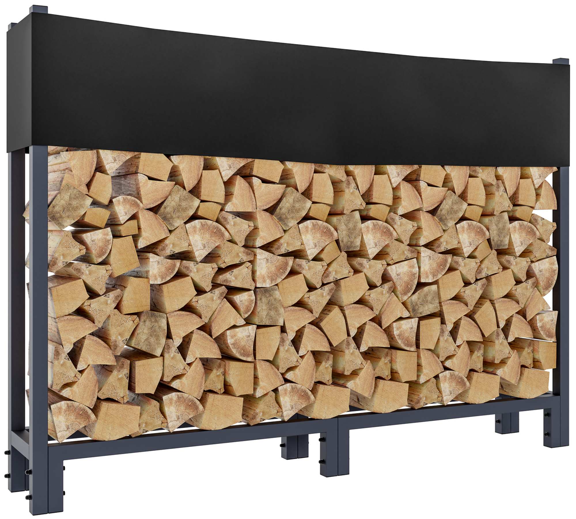 CLP Kaminholzst&auml;nder Martin Aus Beschichtetem Stahl I Mit Abdeckplane 