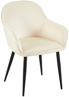 CLP Esszimmerstuhl Boise I Polsterstuhl Mit Samt-Bezug I Stabiles Metallgestell 