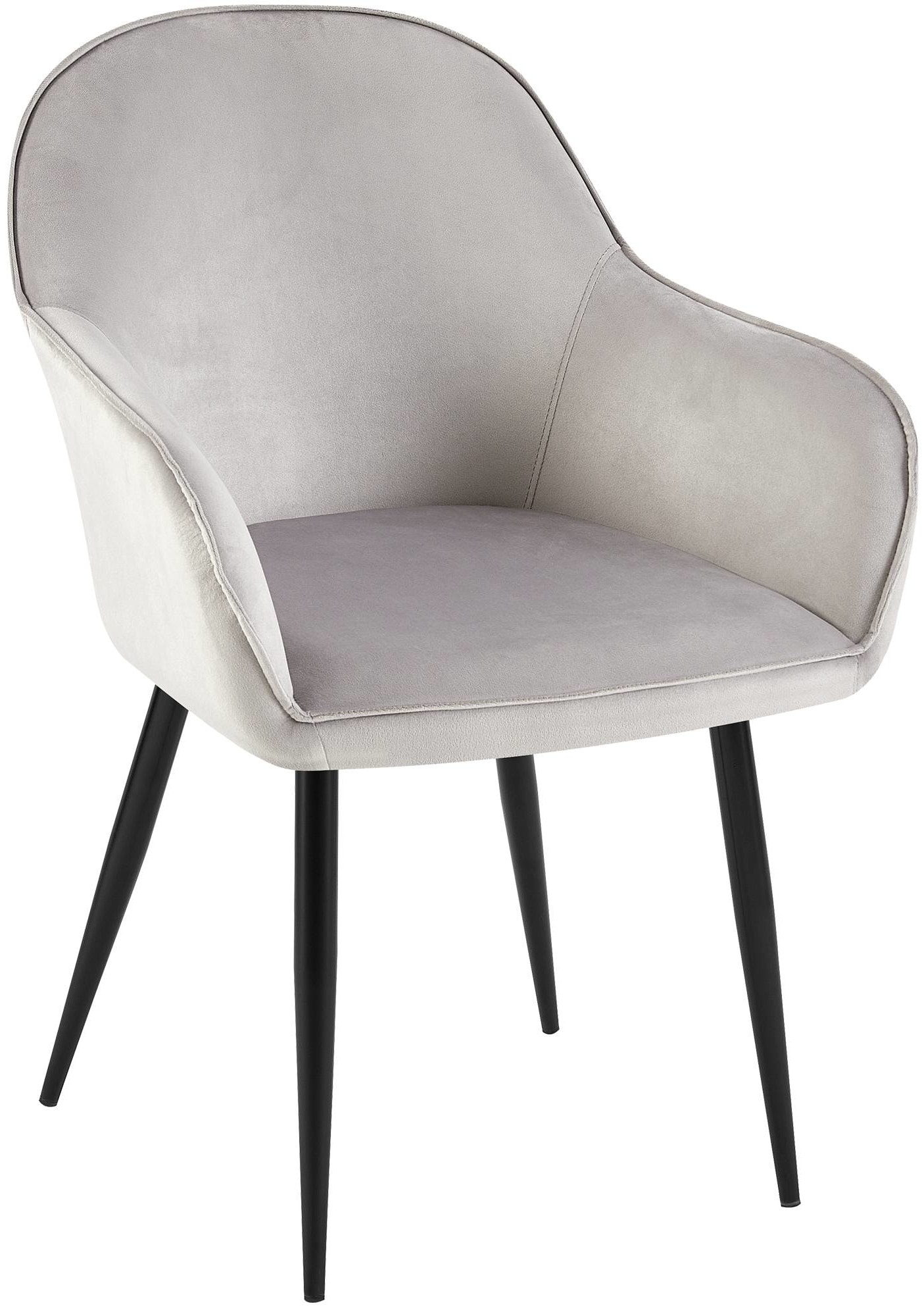 CLP Esszimmerstuhl Boise I Polsterstuhl Mit Samt-Bezug I Stabiles Metallgestell 