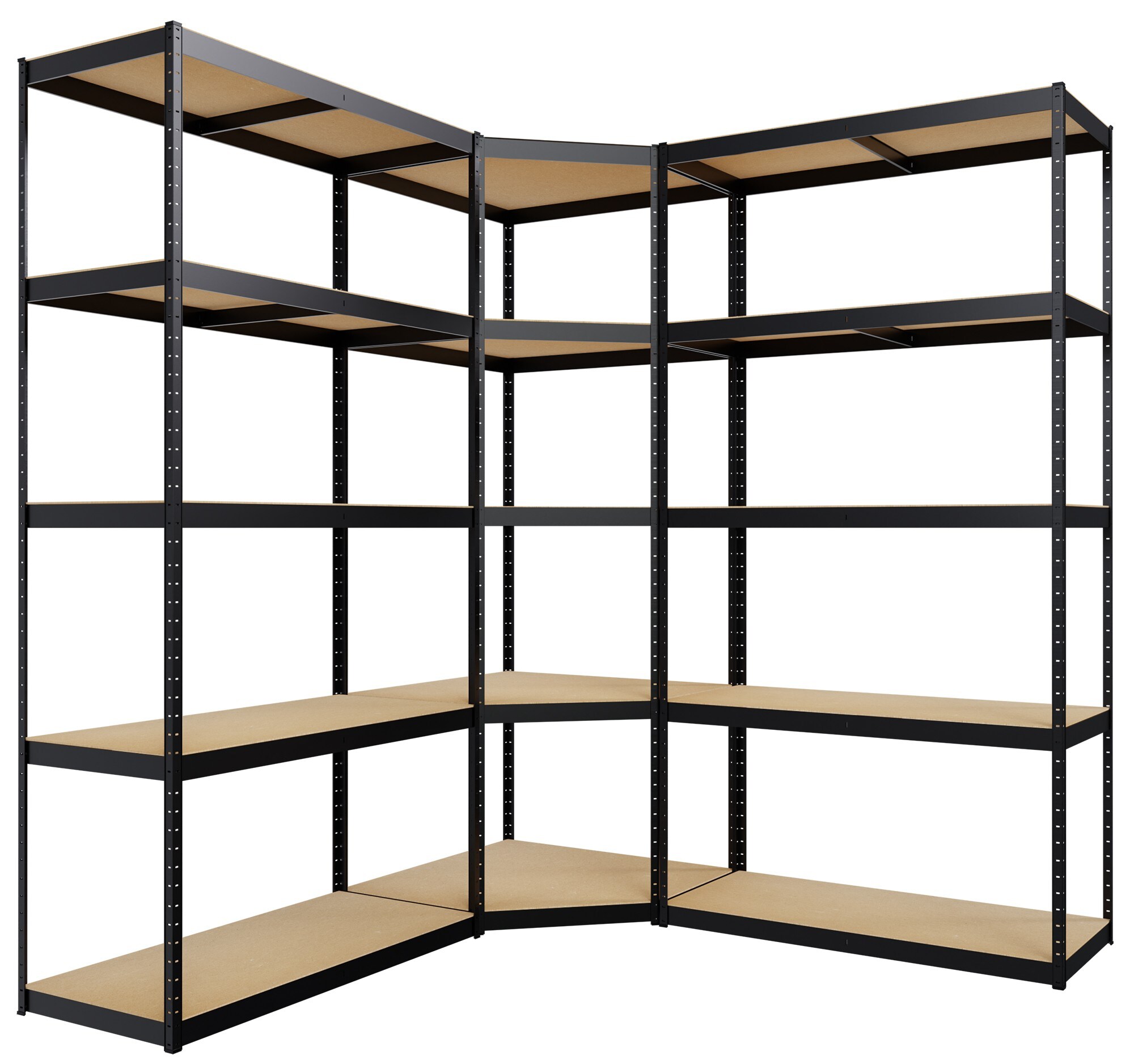 CLP 3er Regalsystem I 2x Regalsystem I 1x Eckregal I Schwerlastregale I Bis 2.625 KG 