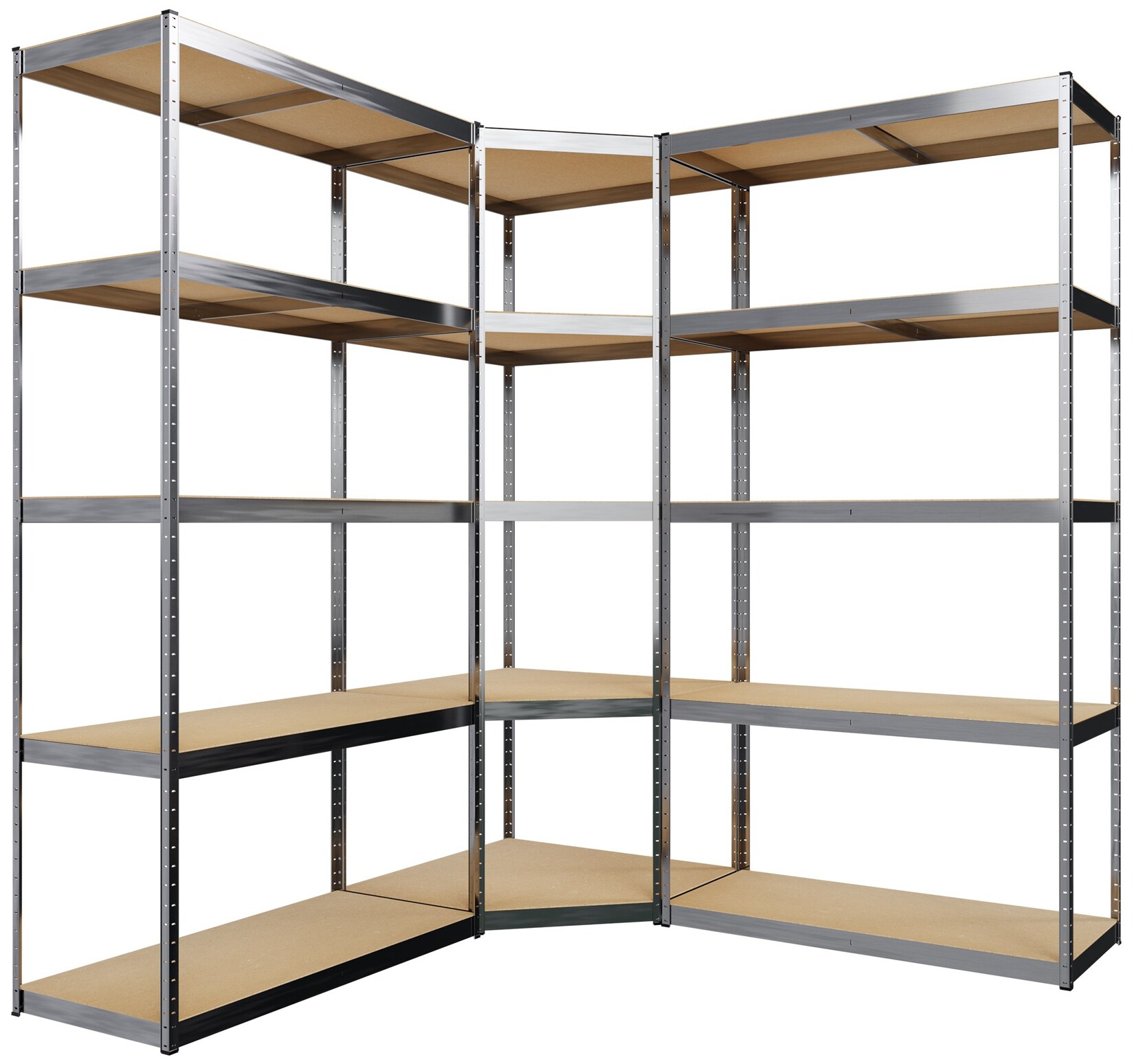 CLP 3er Regalsystem I 2x Regalsystem I 1x Eckregal I Schwerlastregale I Bis 2.625 KG