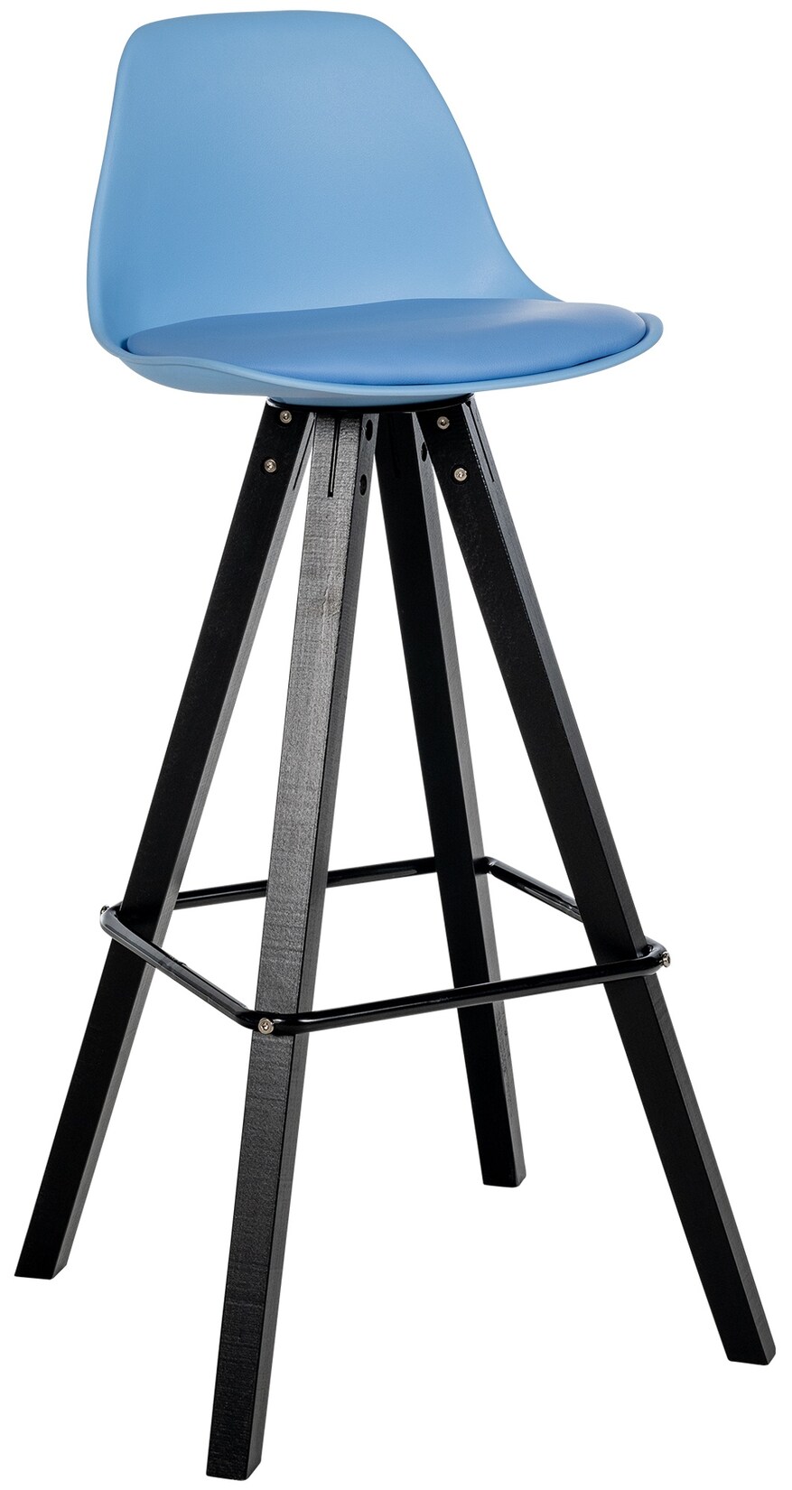 CLP Barhocker Corbin Kunstleder-Bezug Square I Holz-Gestell