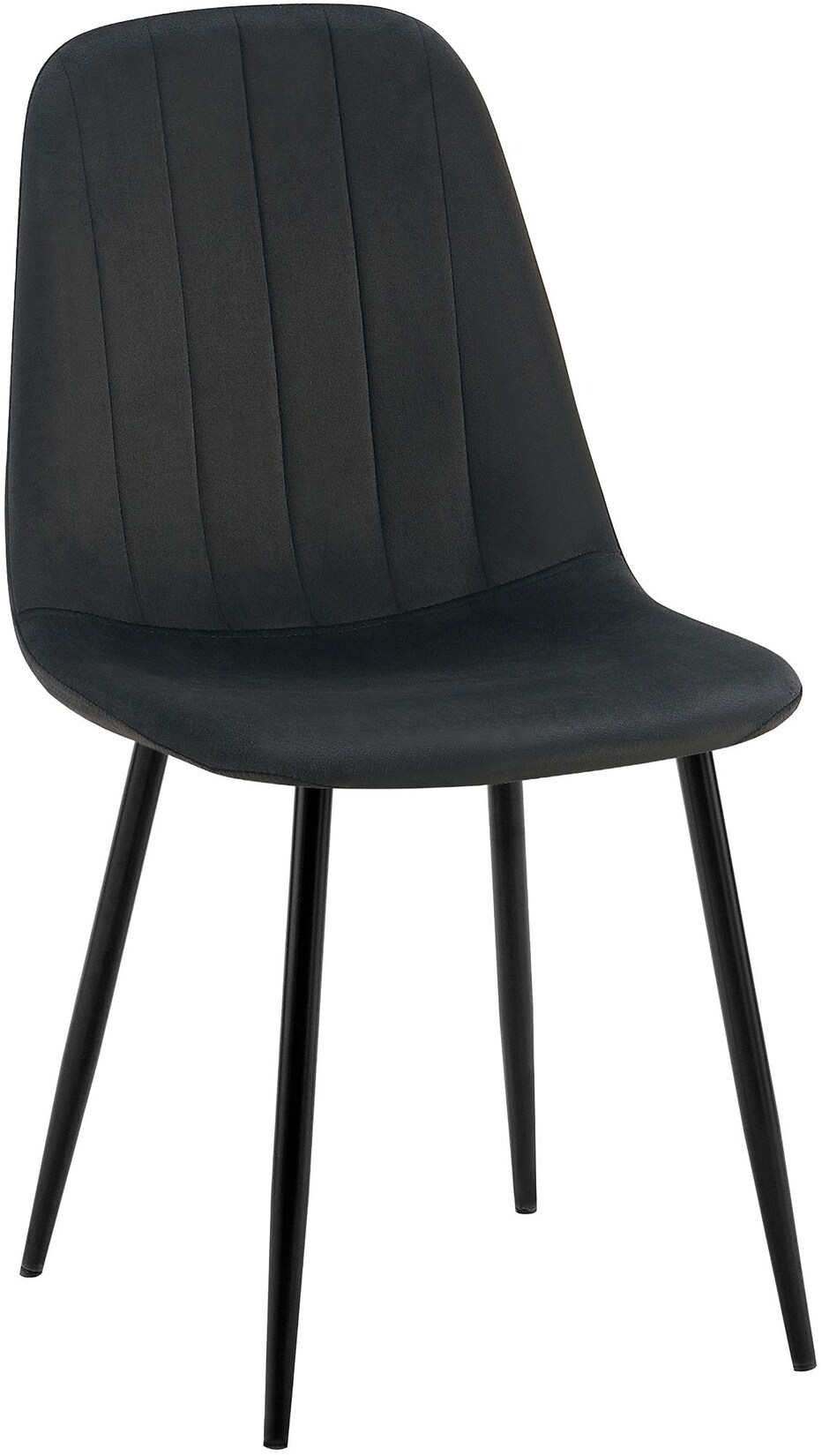 Chaise de salle à manger Baxter velours Noir