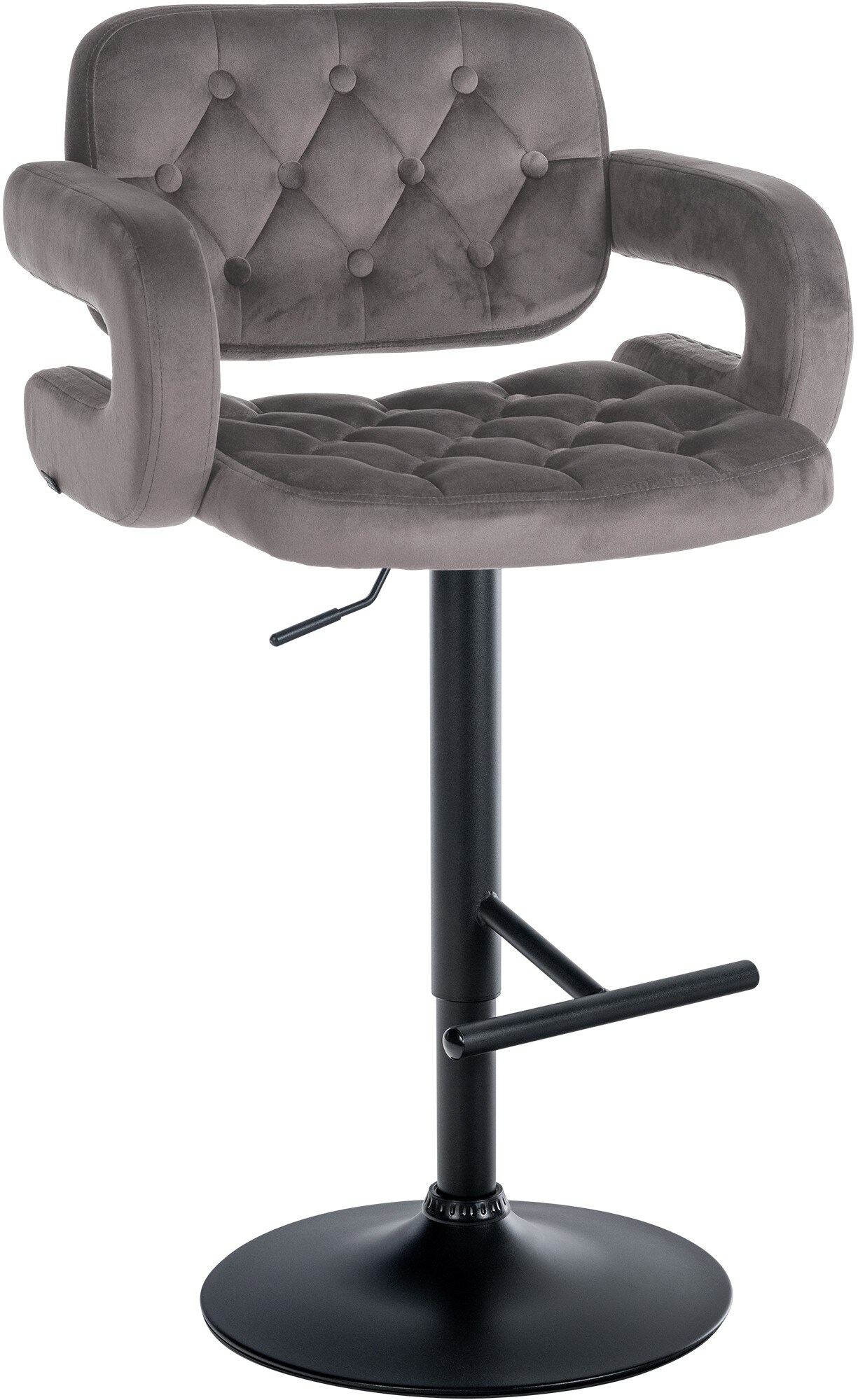CLP Barhocker Dublin Mit Samt-Bezug I H&ouml;henverstellbar 