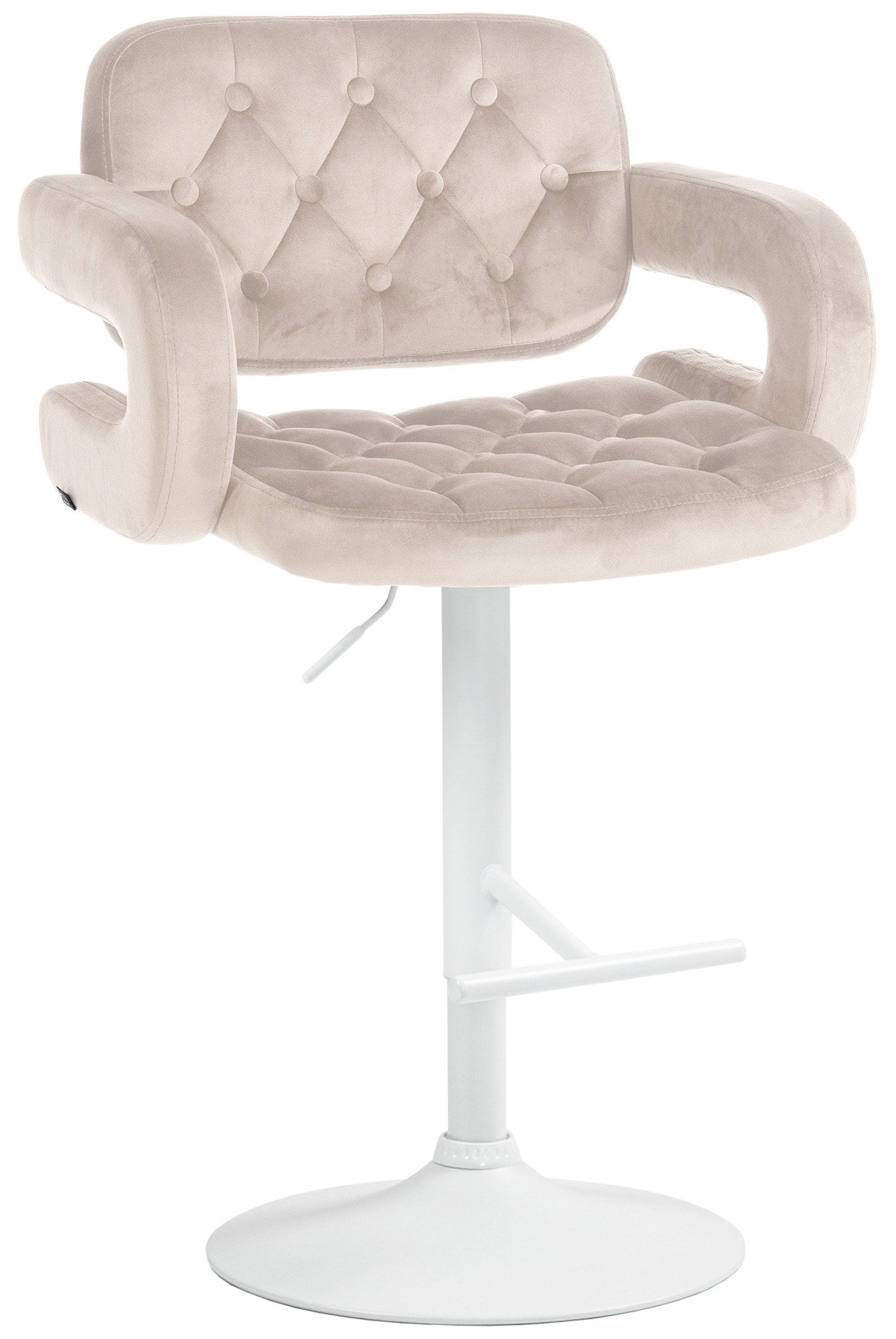 CLP Barhocker Dublin Mit Samt-Bezug I H&ouml;henverstellbar 