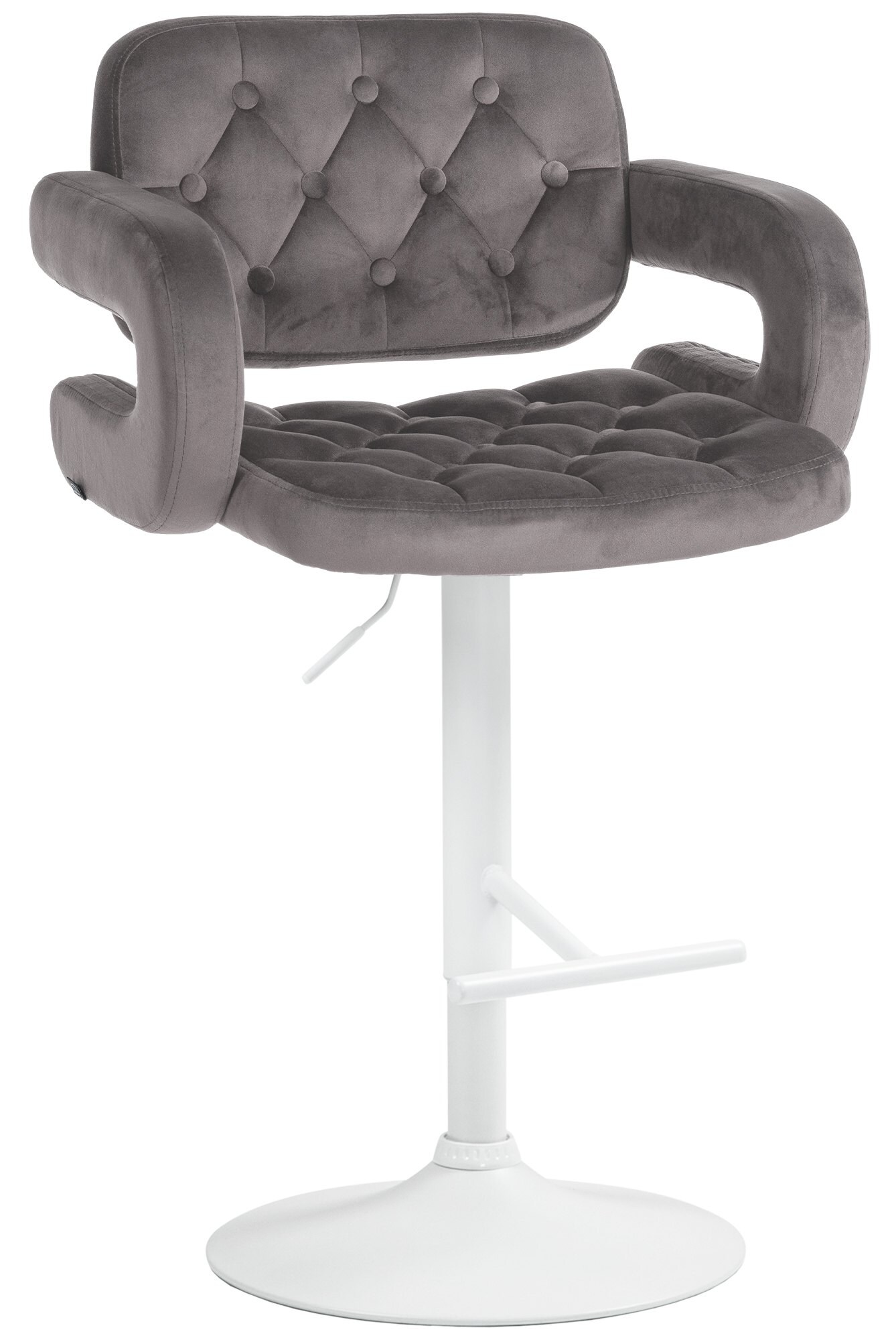 CLP Barhocker Dublin Mit Samt-Bezug I H&ouml;henverstellbar 