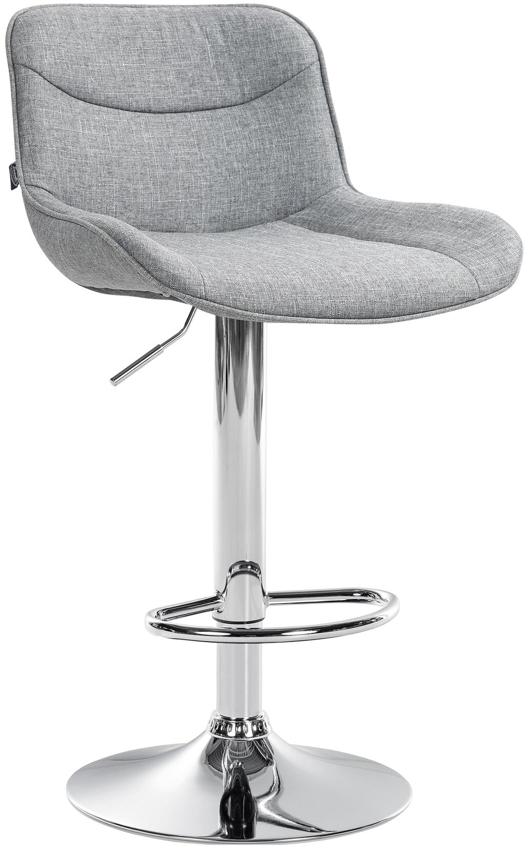 CLP Barhocker Vonore Stoff chrom Farbe: grau, Gestell Farbe: chrom