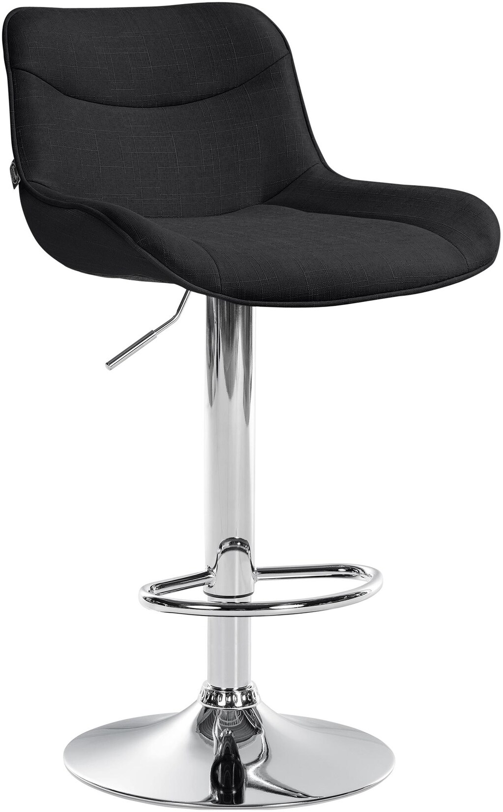 CLP Barhocker Vonore Stoff chrom Farbe: schwarz, Gestell Farbe: chrom