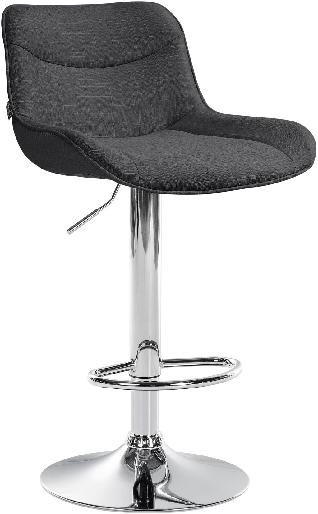 CLP Barhocker Vonore Stoff chrom Farbe: dunkelgrau, Gestell Farbe: chrom