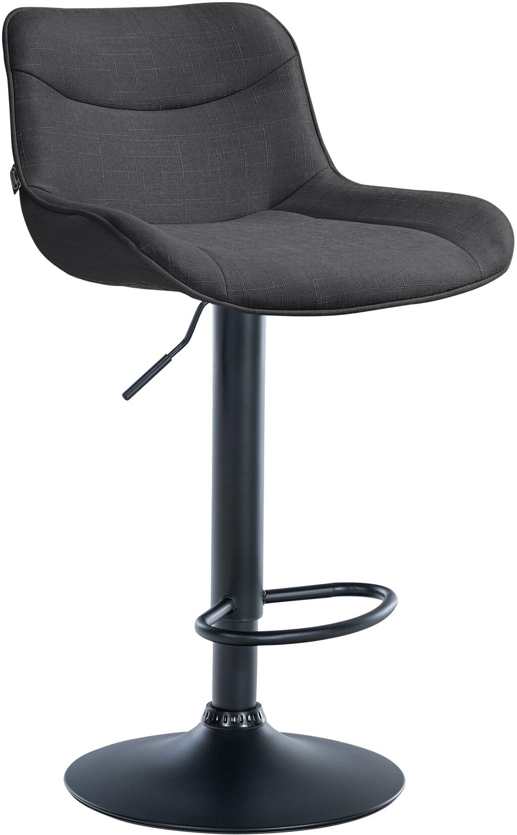 CLP Barhocker Vonore Stoff schwarz Farbe: dunkelgrau, Gestell Farbe: schwarz