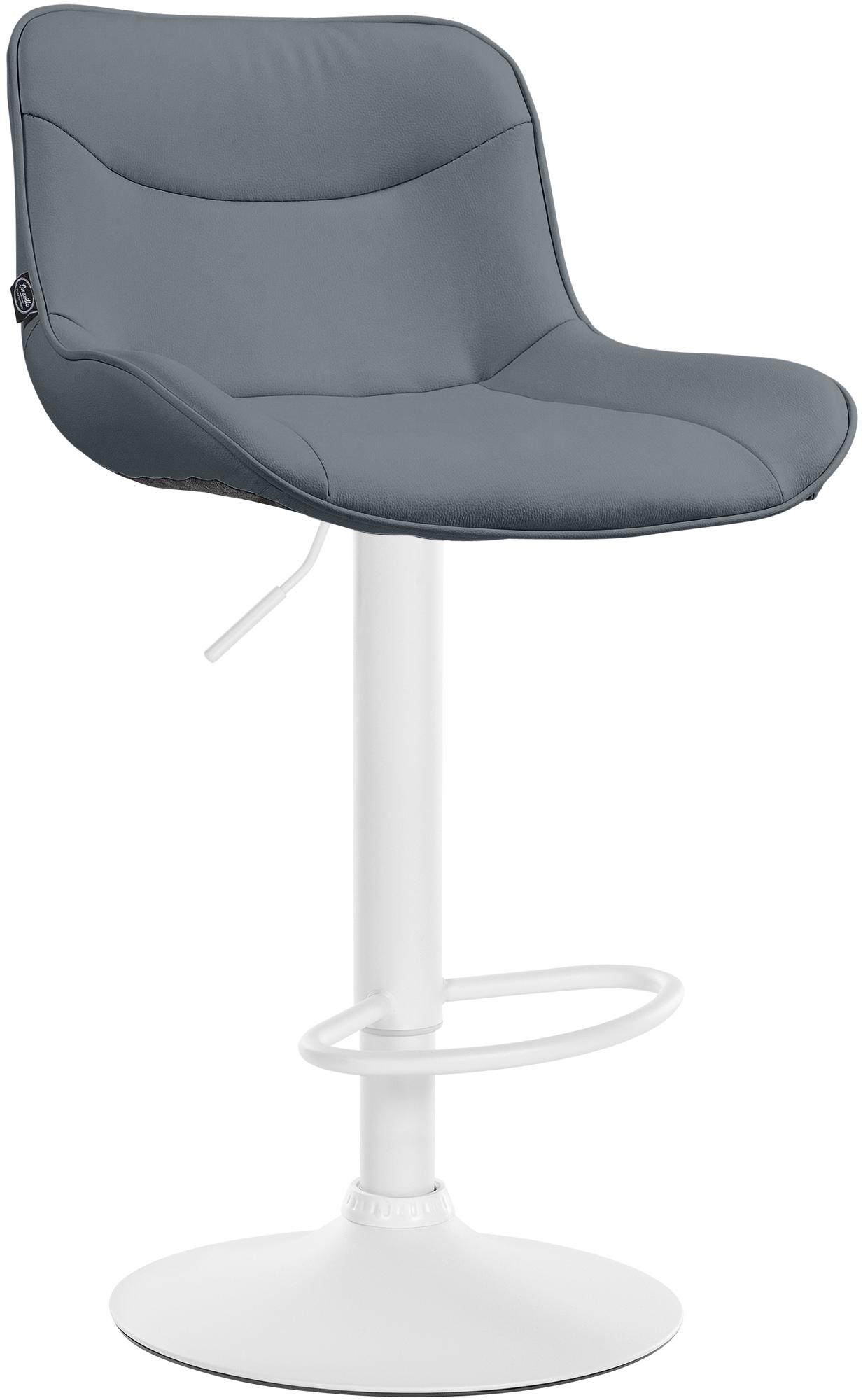 CLP Barhocker Vonore Kunstleder I H&ouml;henverstellbar Und 360 Grad Drehbar I Mit Fu&szlig;st&uuml;tze Und Metallgestell I Trompetenfu&szlig; Und Bodenschoner 