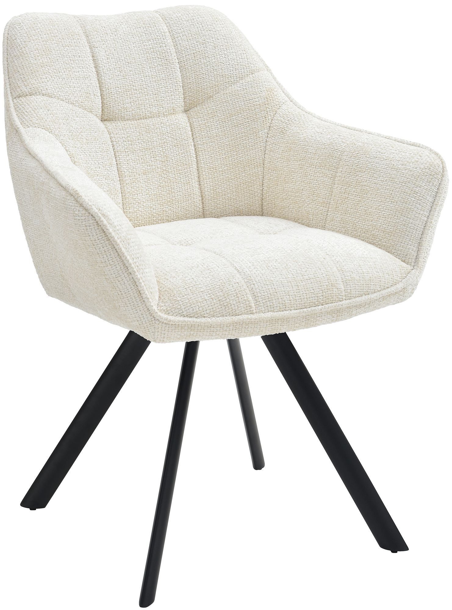 CLP Esszimmerstuhl Scott I Samtbezug oder Stoffbezug I K&uuml;chenstuhl mit Metallgestell und Bodenschonern I Wohnzimmer Polsterstuhl mit Armlehnen 