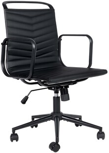 CLP Bürostuhl ergonomisch Kunstlederbezug Bakers, Schreibtischstuhl höhenverstellbar mit Kippmechanik und Rollen, bis 150 kg belastbar 