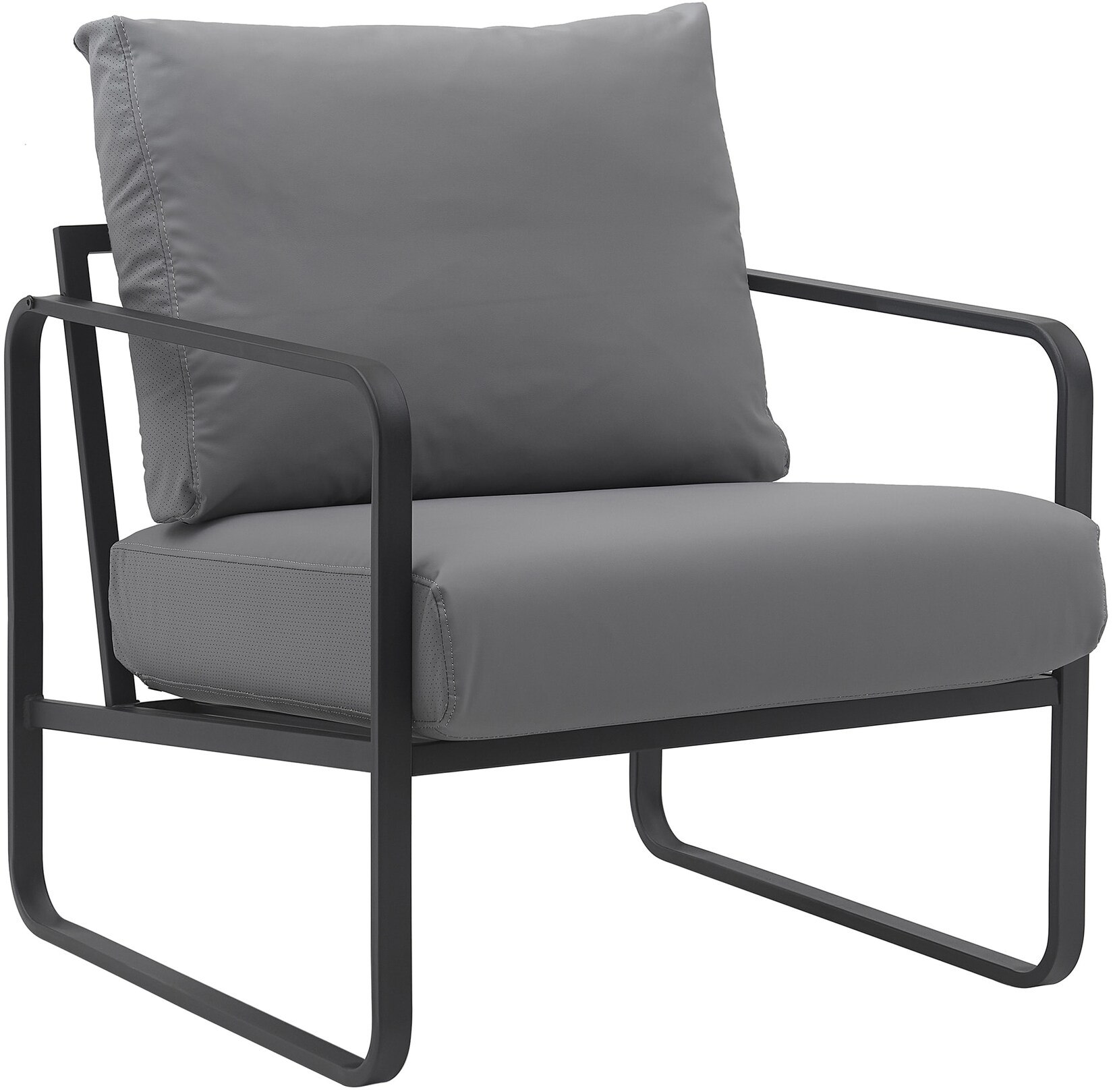CLP Lounger Manea Kunstleder Farbe: grau, Material: Kunstleder