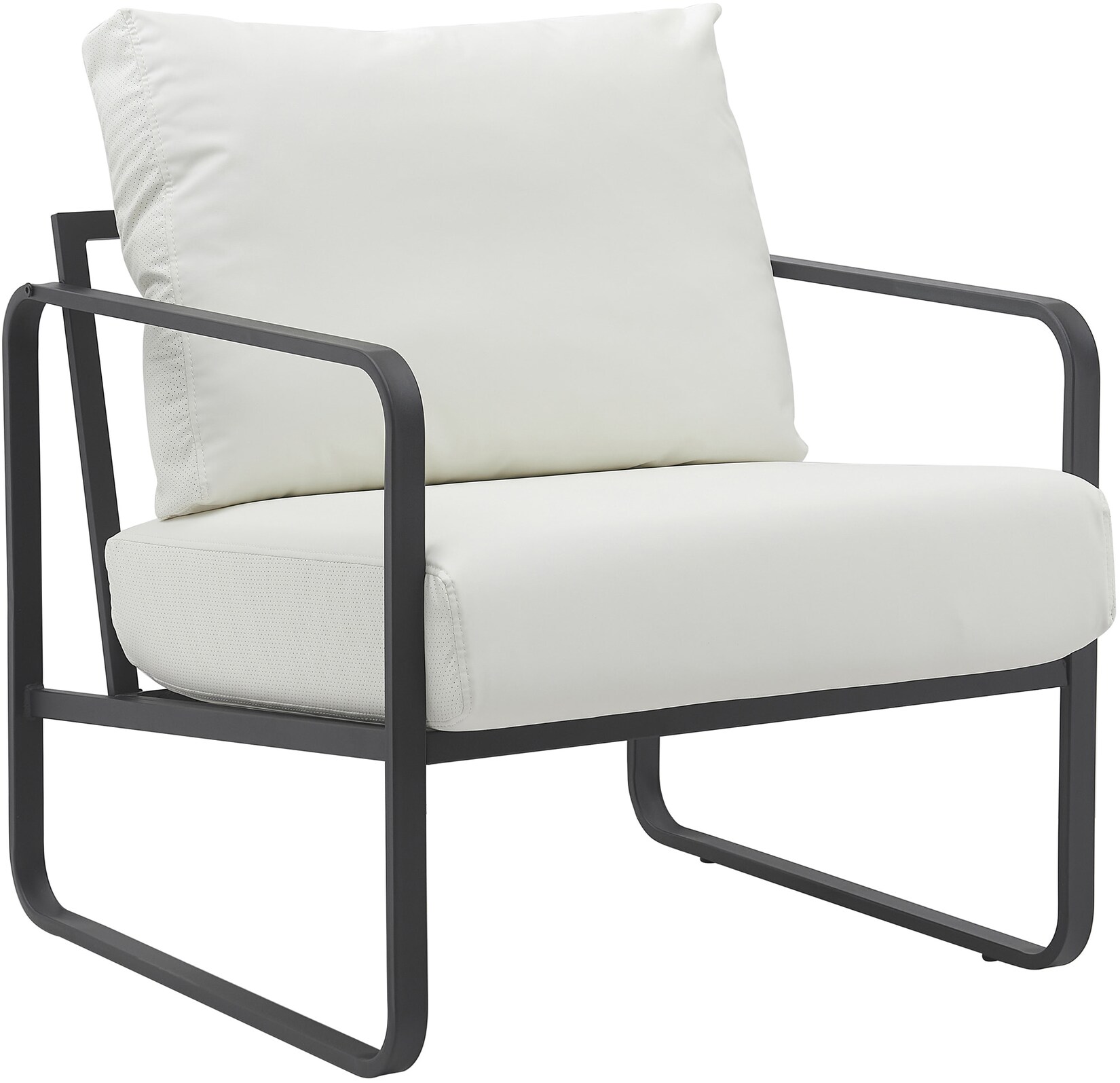 CLP Lounger Manea Kunstleder Farbe: weiß, Material: Kunstleder