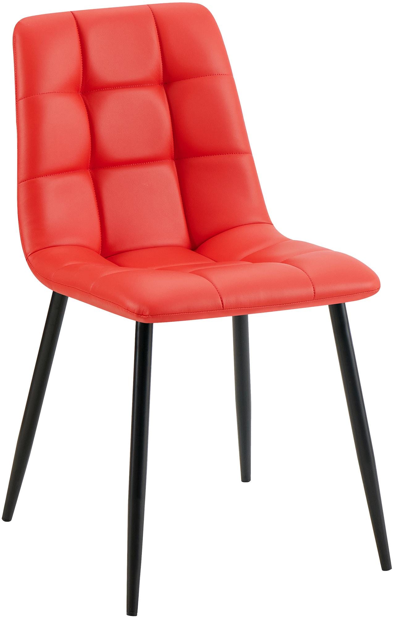 CLP Esszimmerstuhl Antibes Kunstleder I Gesteppter Polsterstuhl I K&uuml;chenstuhl Mit Bodenschonern | Belastbar bis 150 kg 