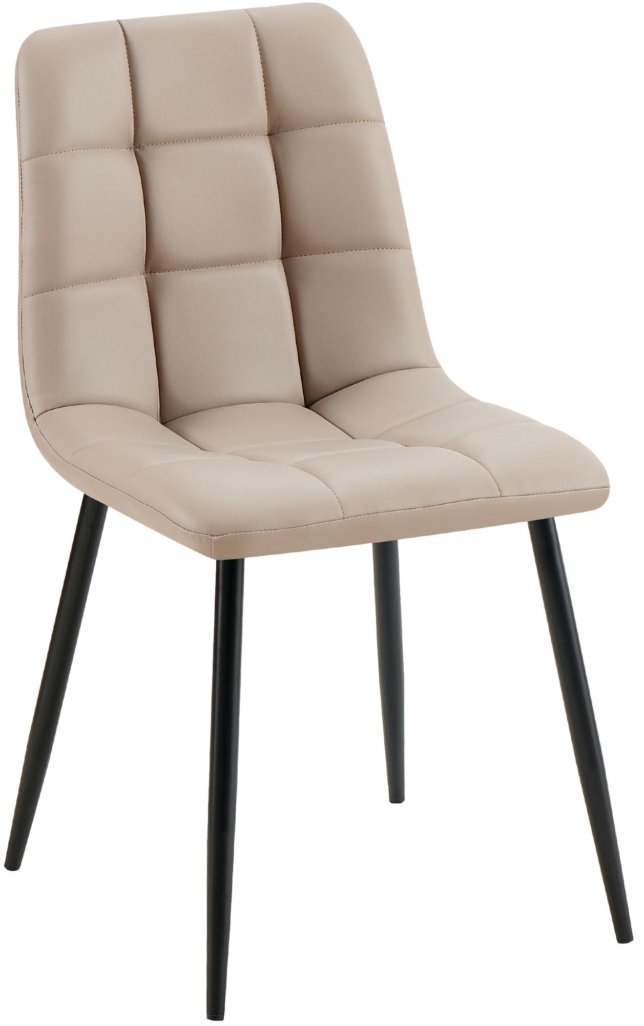 CLP Esszimmerstuhl Antibes Kunstleder I Gesteppter Polsterstuhl I K&uuml;chenstuhl Mit Bodenschonern | Belastbar bis 150 kg 