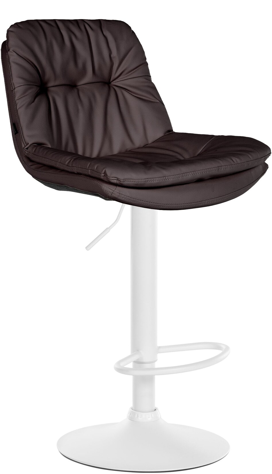 CLP Barhocker Laurel Kunstleder weiß Farbe: braun, Material Gestell: Metall matt weiss