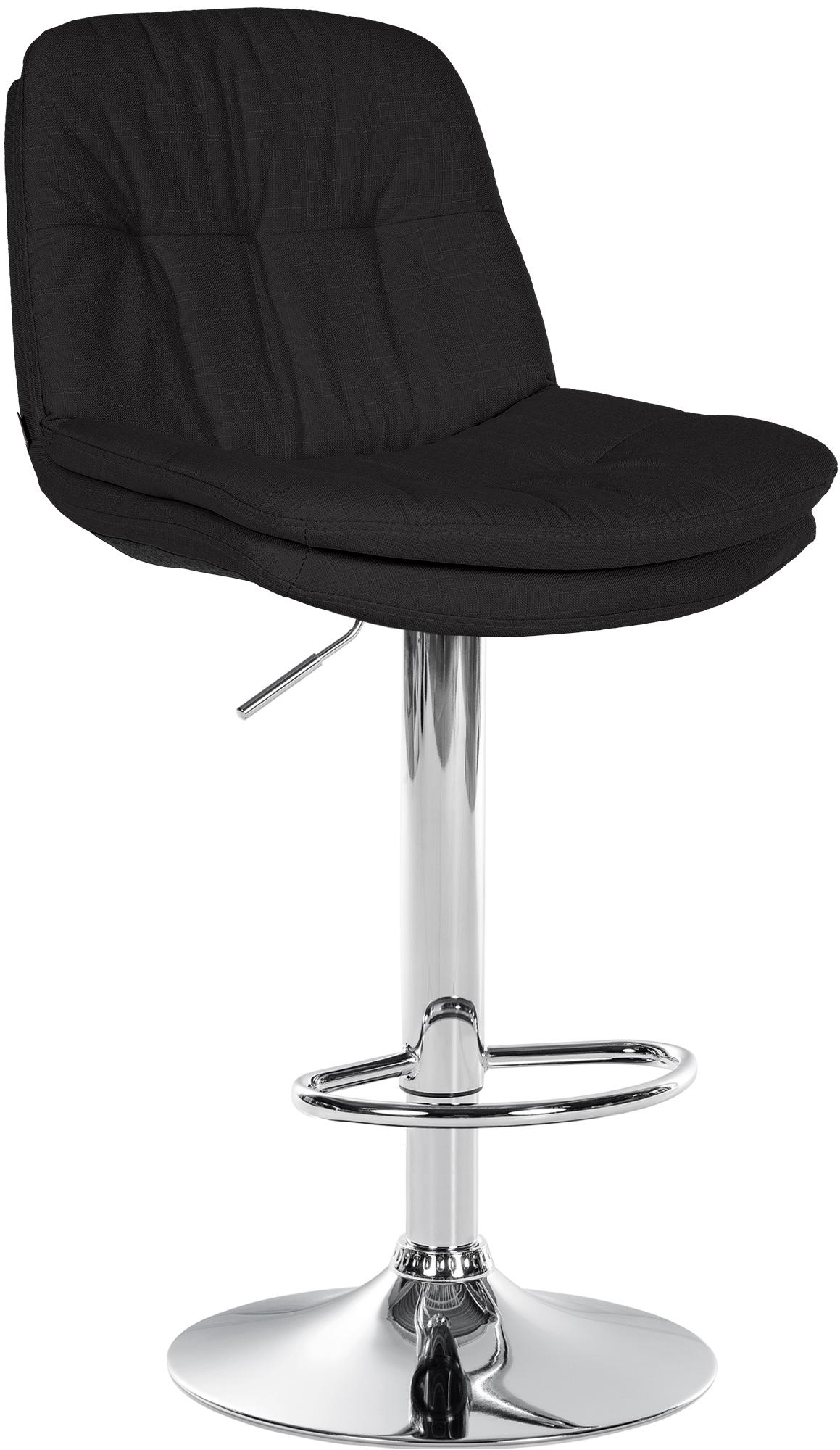 CLP Barhocker Laurel mit Stoffbezug I Barstuhl h&ouml;henverstellbar und drehbar I gepolsterter Tresenhocker mit Fu&szlig;st&uuml;tze und R&uuml;ckenlehne 