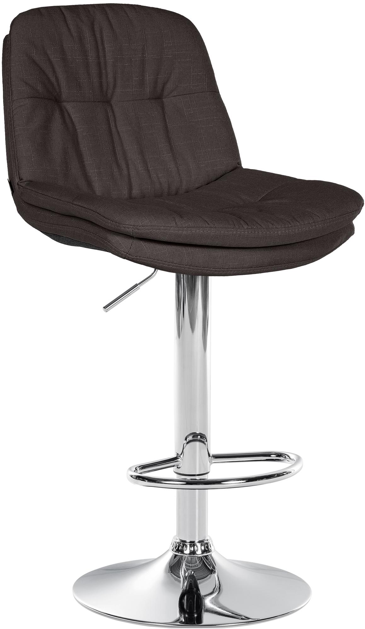 CLP Barhocker Laurel mit Stoffbezug I Barstuhl h&ouml;henverstellbar und drehbar I gepolsterter Tresenhocker mit Fu&szlig;st&uuml;tze und R&uuml;ckenlehne 