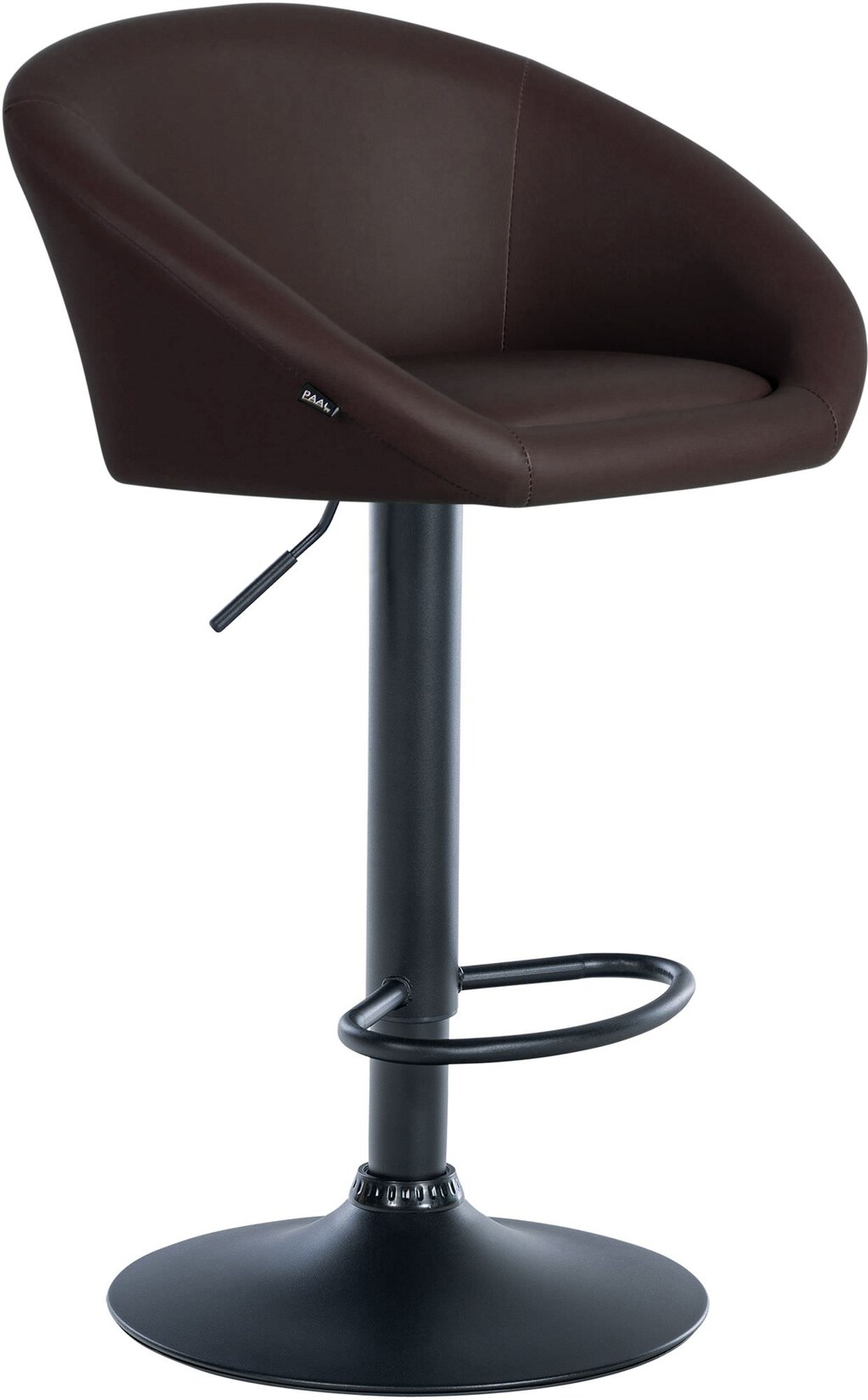 CLP Barhocker Davie Kunstleder schwarz Farbe: braun, Material Gestell: Metall matt schwarz