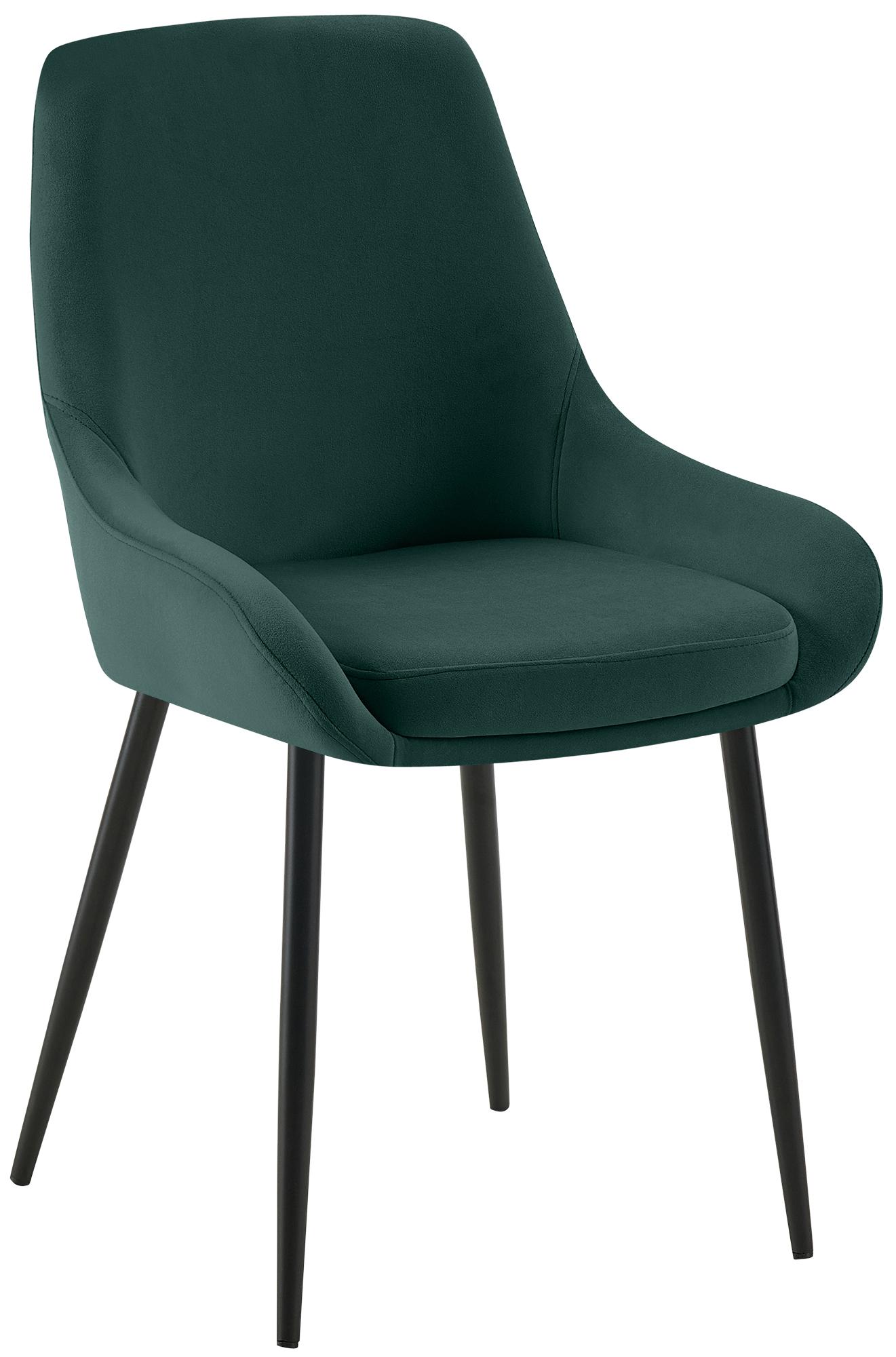 CLP Esszimmerstuhl grau Elmira, gepolstert mit Armlehne, stabiler Metallrahmen, pflegeleichter Samtbezug, K&uuml;chenstuhl modern 