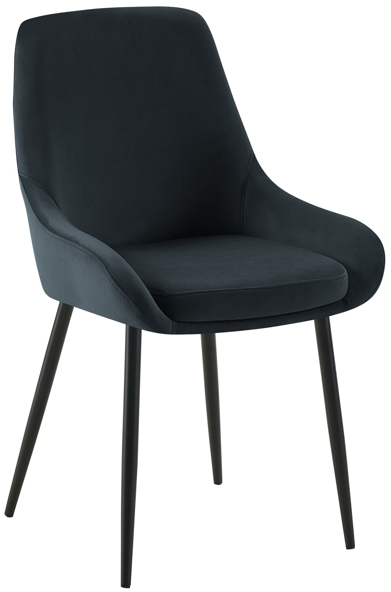 CLP Esszimmerstuhl grau Elmira, gepolstert mit Armlehne, stabiler Metallrahmen, pflegeleichter Samtbezug, K&uuml;chenstuhl modern 