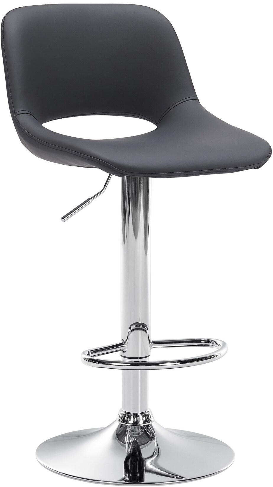 CLP Barhocker Camden Kunstleder chrom Farbe: schwarz, Material Gestell: Metall in Chromoptik