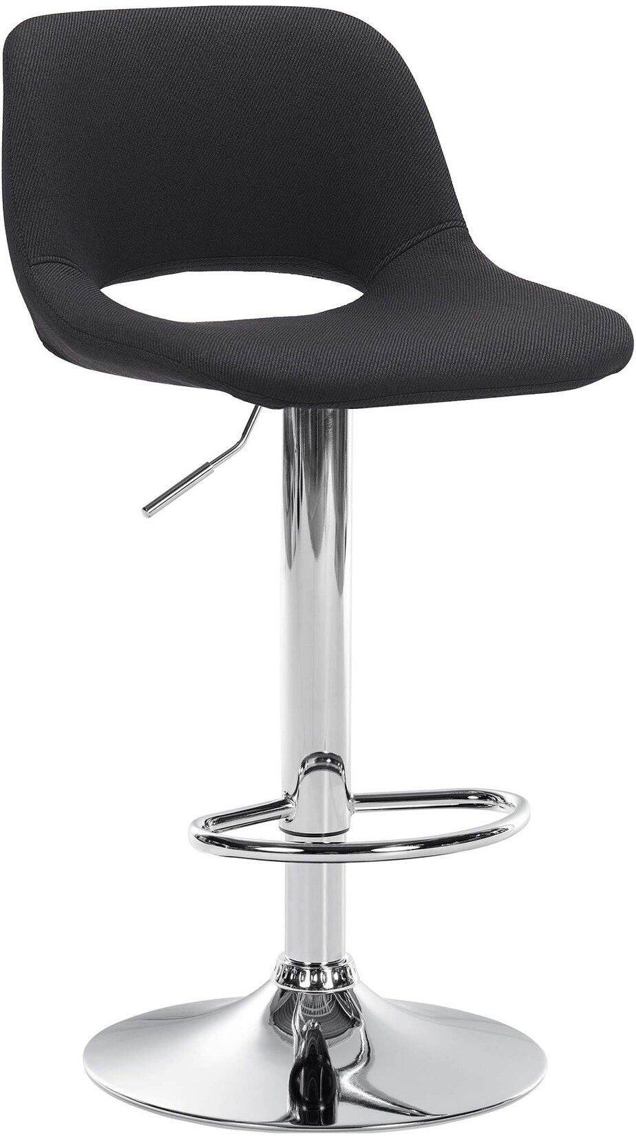 CLP Barhocker Camden Stoff chrom Farbe: schwarz, Material Gestell: Metall in Chromoptik
