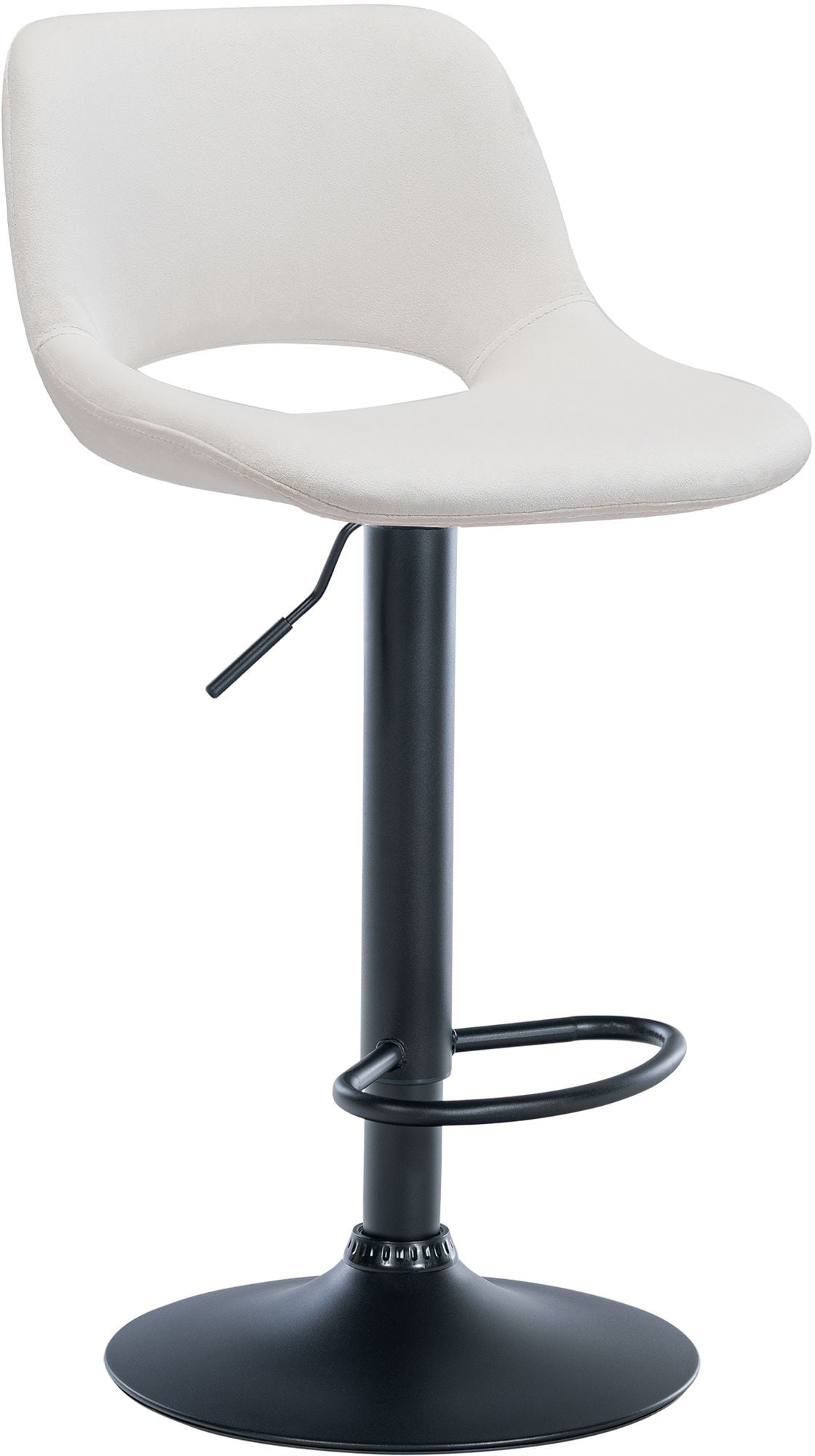 CLP Barhocker Camden I Samt-Bezug I Drehbar 