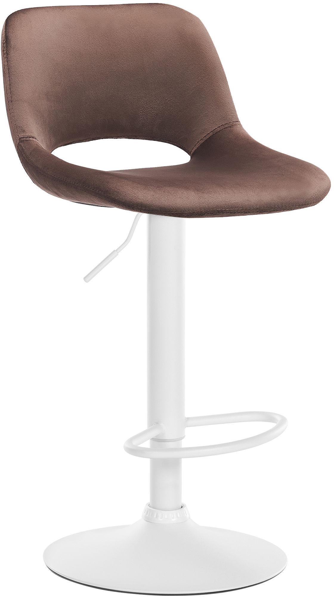 CLP Barhocker Camden I Samt-Bezug I Drehbar 