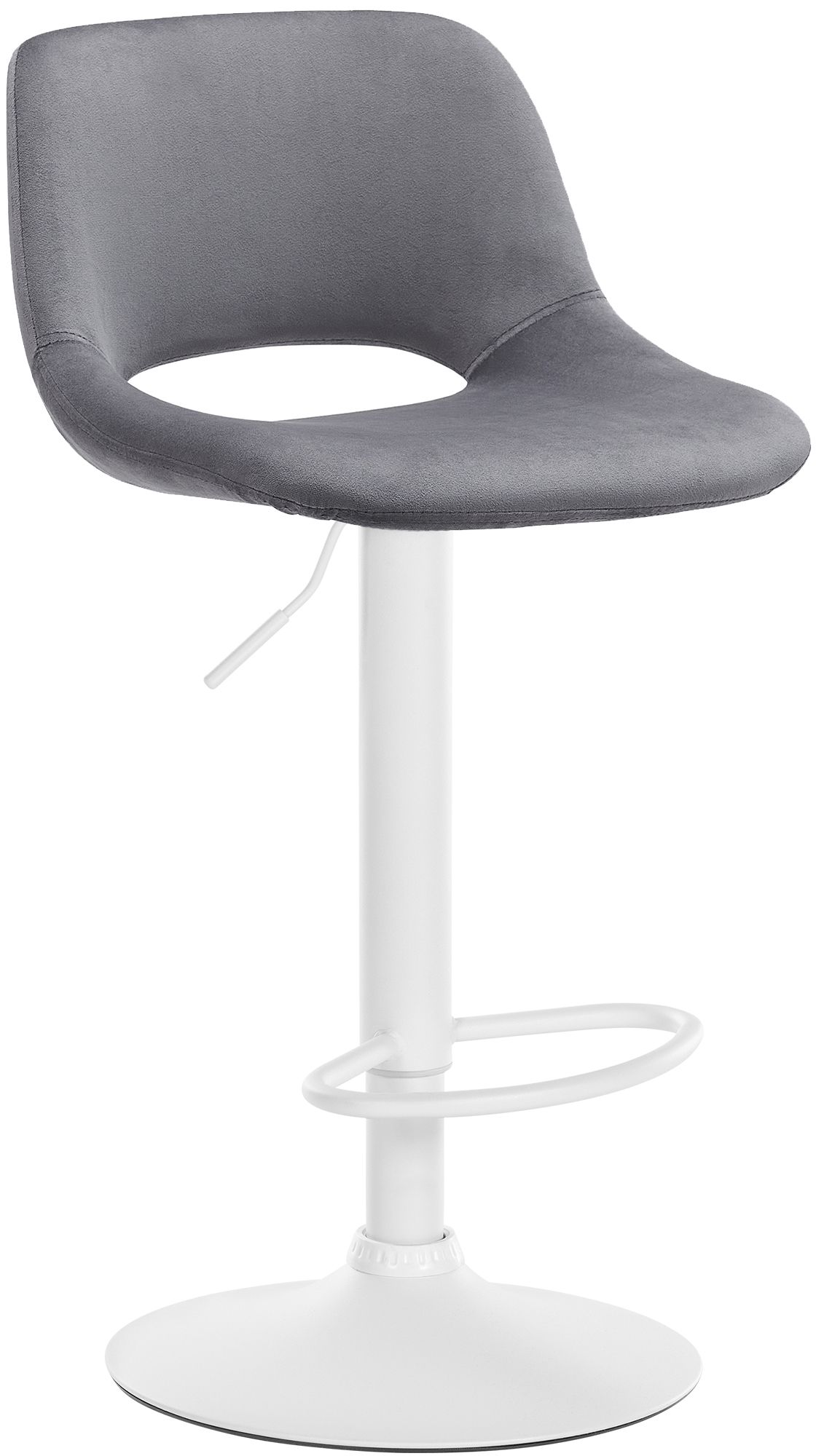CLP Barhocker Camden I Samt-Bezug I Drehbar 