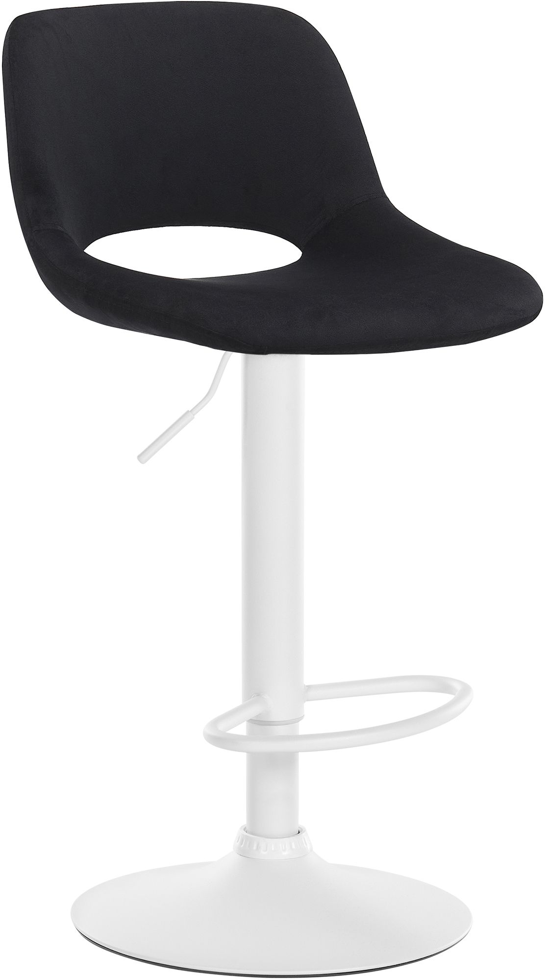 CLP Barhocker Camden I Samt-Bezug I Drehbar 