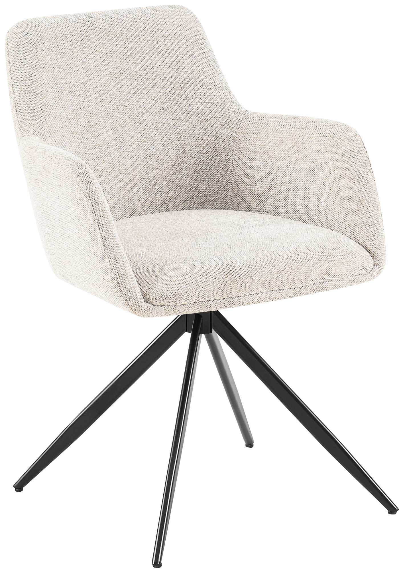 CLP Esszimmerstuhl Olema I Schwenkbarer Polsterstuhl mit Stoffbezug I K&uuml;chenstuhl 